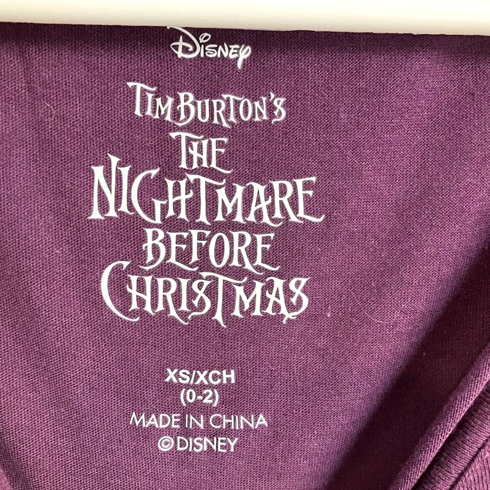Disney VINTAGE Disney Nightmare Before Christmas Women's T Shirt XS Purple Size XS / US 0-2 / IT 36-38 - 3 Thumbnail