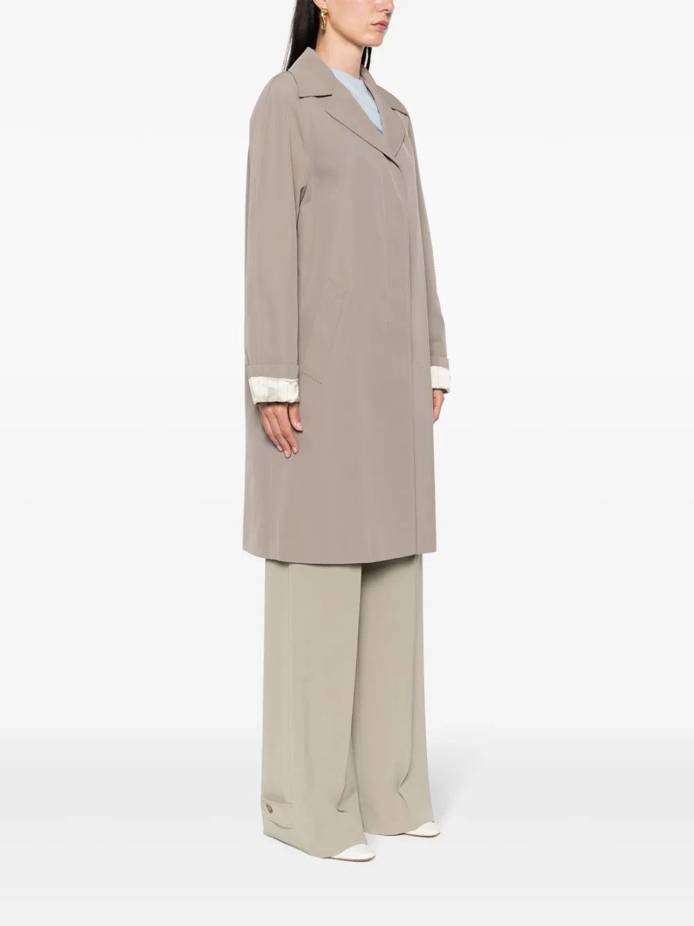 Fendi o1B3y1r0326 Overcoat in Beige Size S / US 4 / IT 40 - 3 Thumbnail