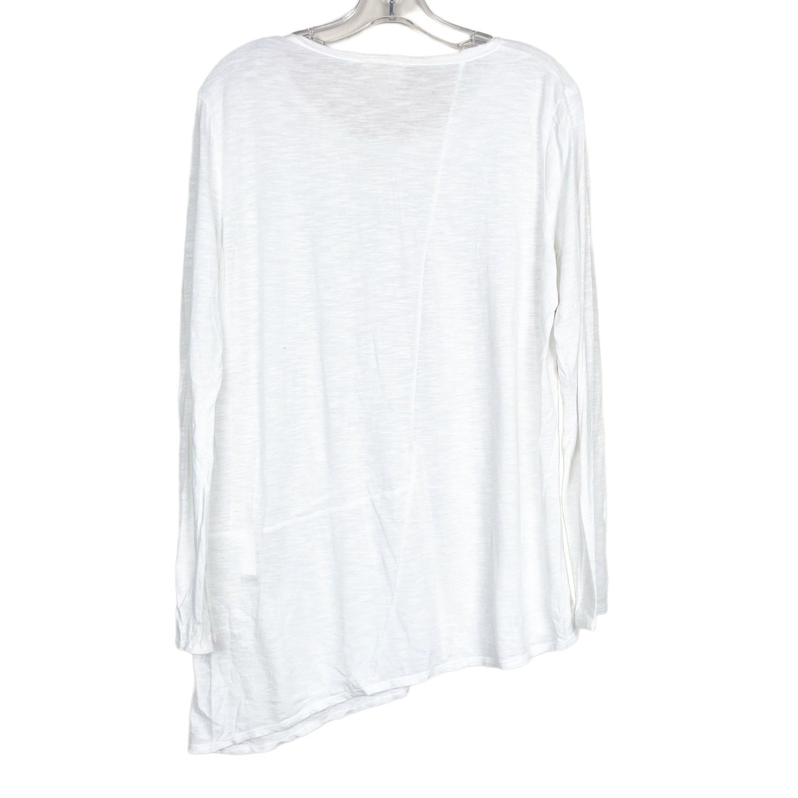 DKNY Pure DKNY White Assymetriacal Long Sleeve Shirt Sz M Size M / US 6-8 / IT 42-44 - 4 Thumbnail