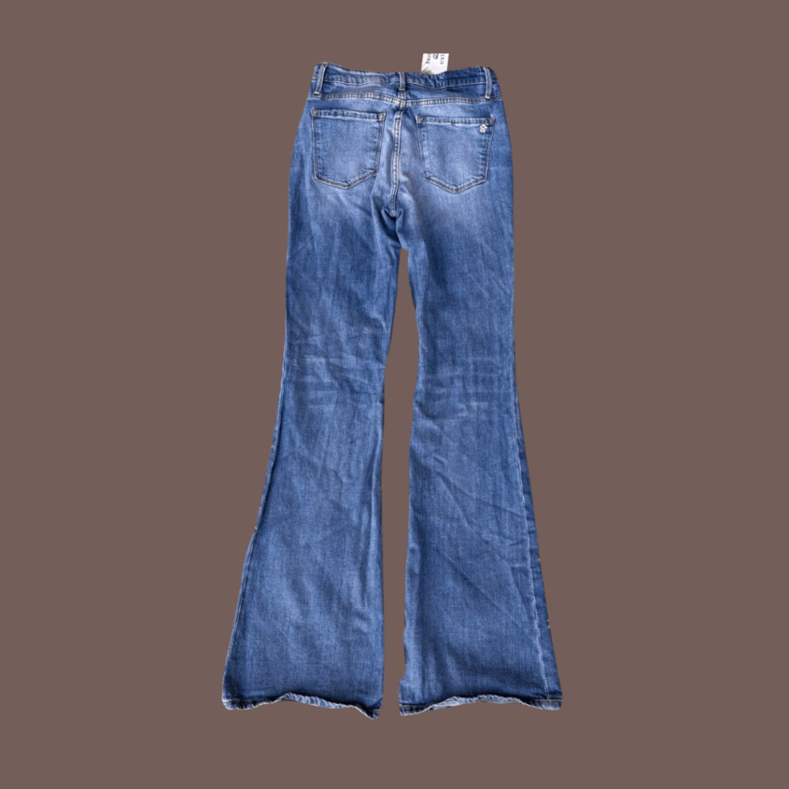 Nordstrom Skinny Flare Jeans | Black Orchid Medium Wash | Y2K Revival Size 28" / US 6 / IT 42 - 1 Thumbnail