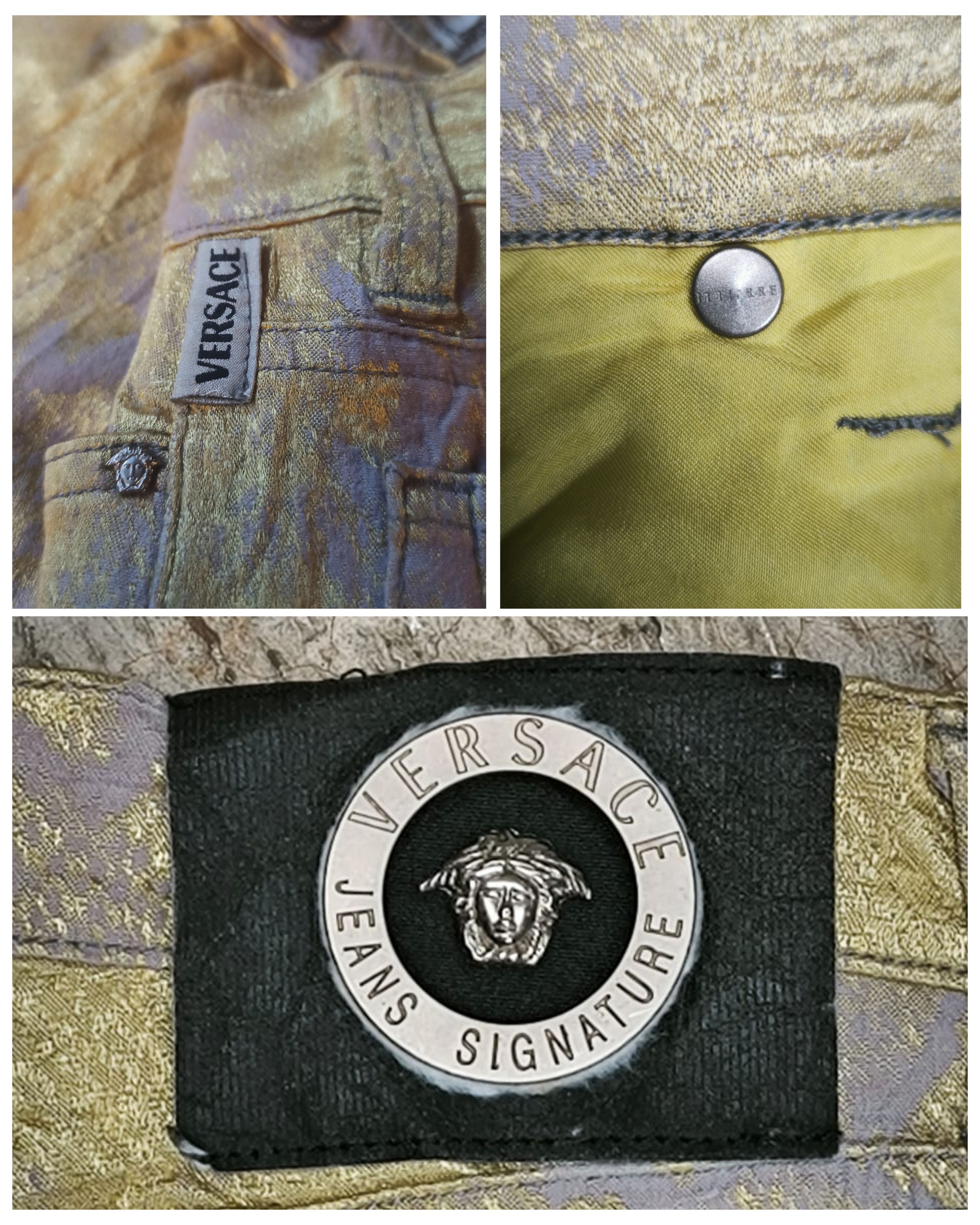 Versace Rare VERSACE bronze metallic barocco borcate pants Size 27" / US 4 / IT 40 - 11 Thumbnail