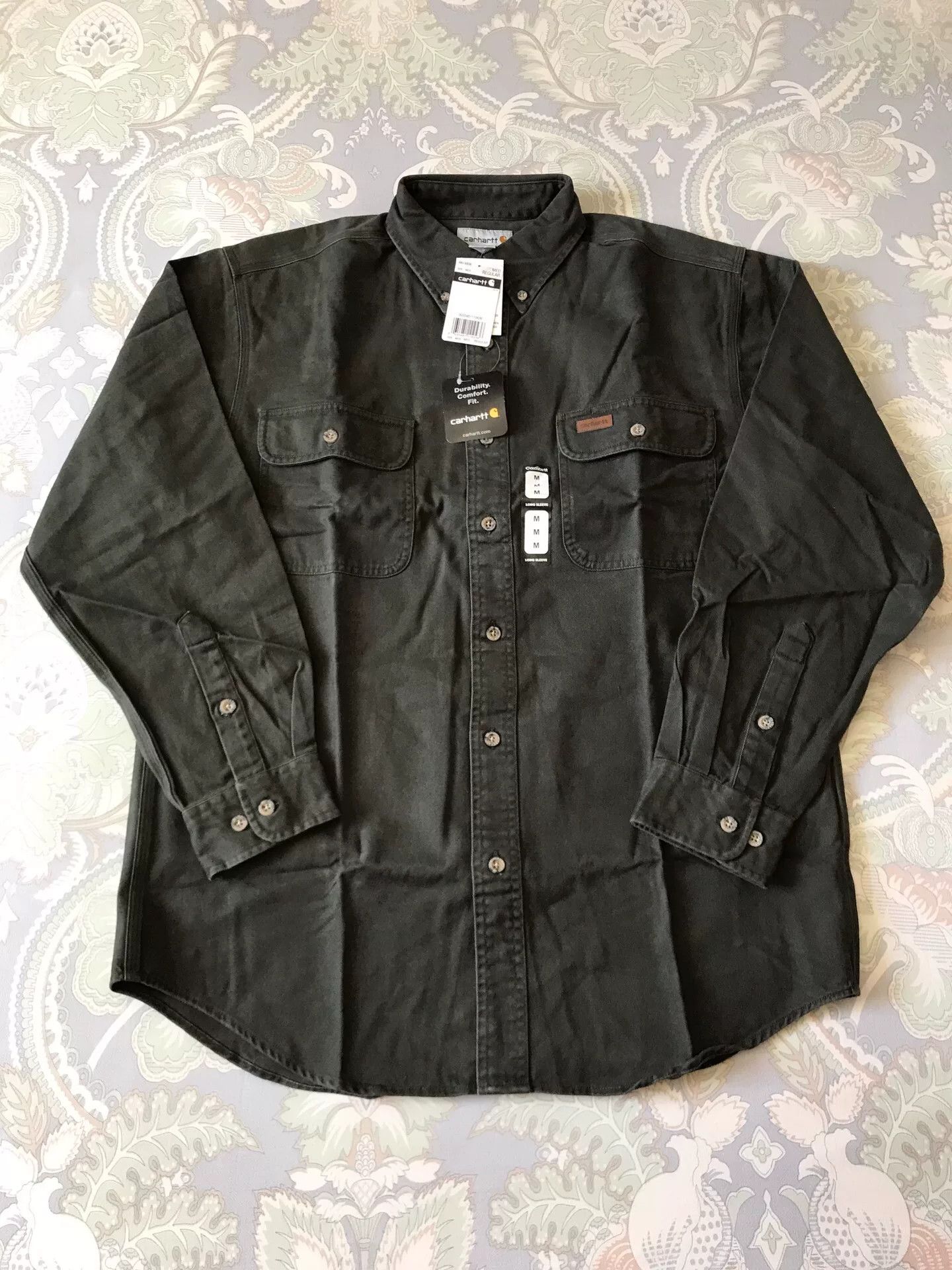 Carhartt Carhartt S09 MOS Moss Green Work Shirt Size US M / EU 48-50 / 2 - 1 Thumbnail