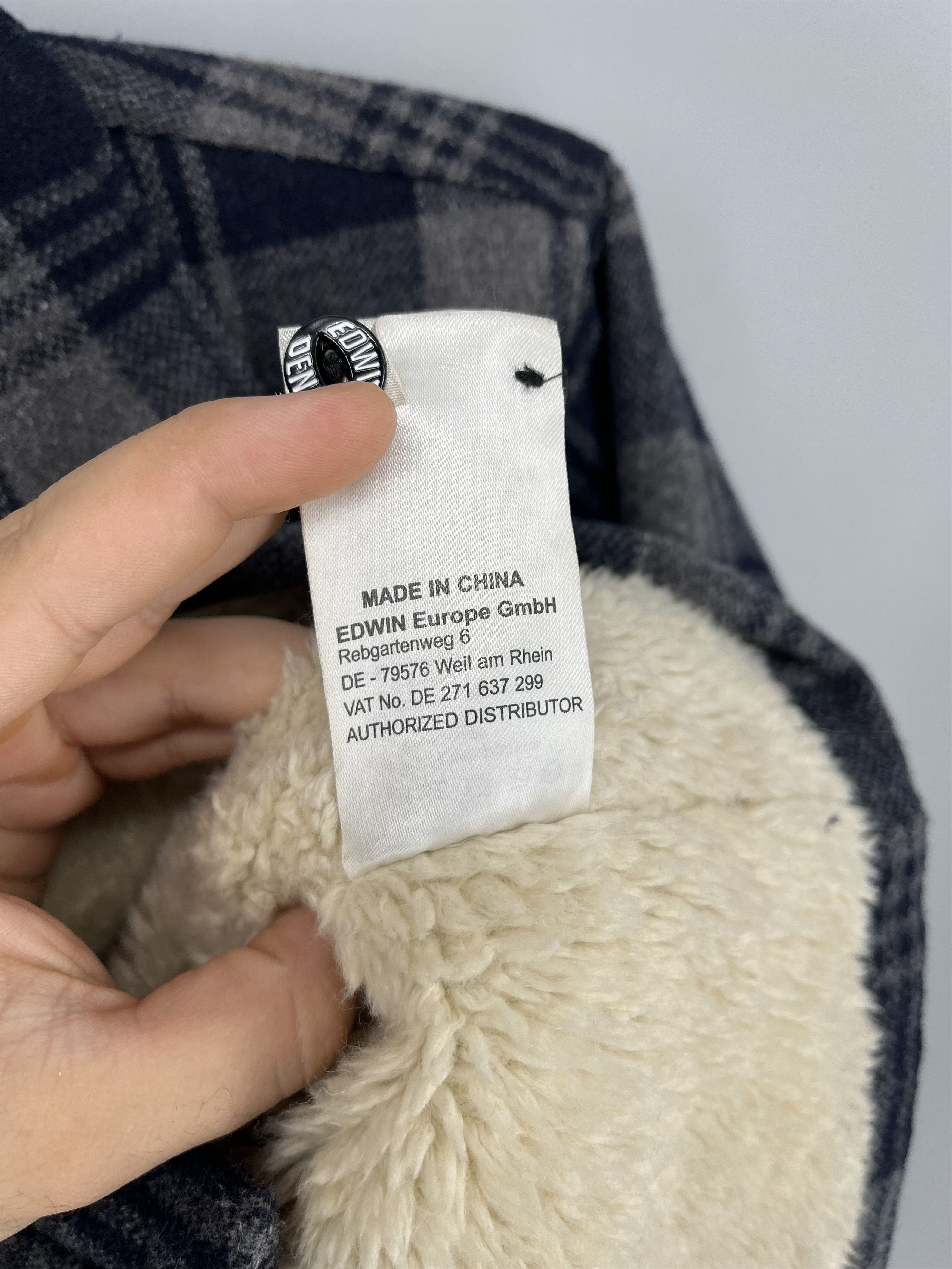 Edwin Edvin Sherpa-Lined Flannel Shirt Jacket Men’s Size-M Size US M / EU 48-50 / 2 - 8 Thumbnail