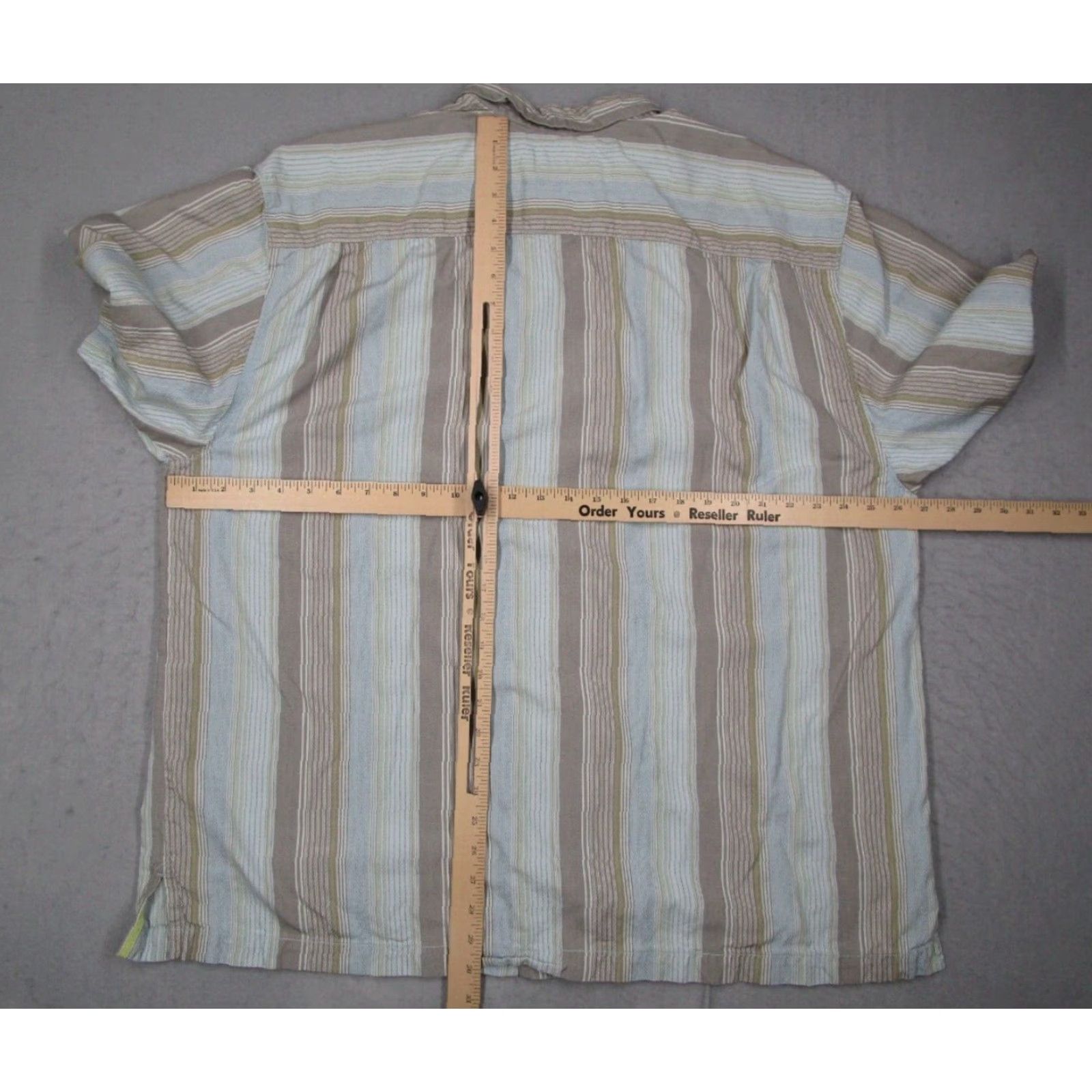 Tommy Bahama Tommy Bahama Shirt Men 1XB Blue Striped Button Up Silk Blend Camp Hawaiian Size US XL / EU 56 / 4 - 5 Thumbnail