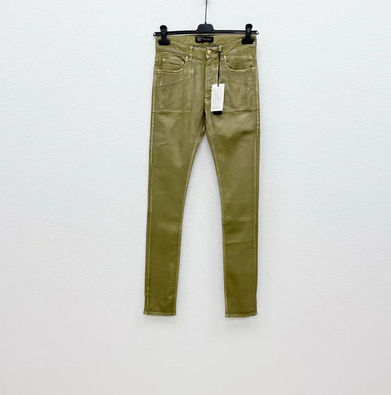 Versace Versace Casual Olive Green Denim Pants 0089 Size US 26 / EU 42 - 1 Thumbnail