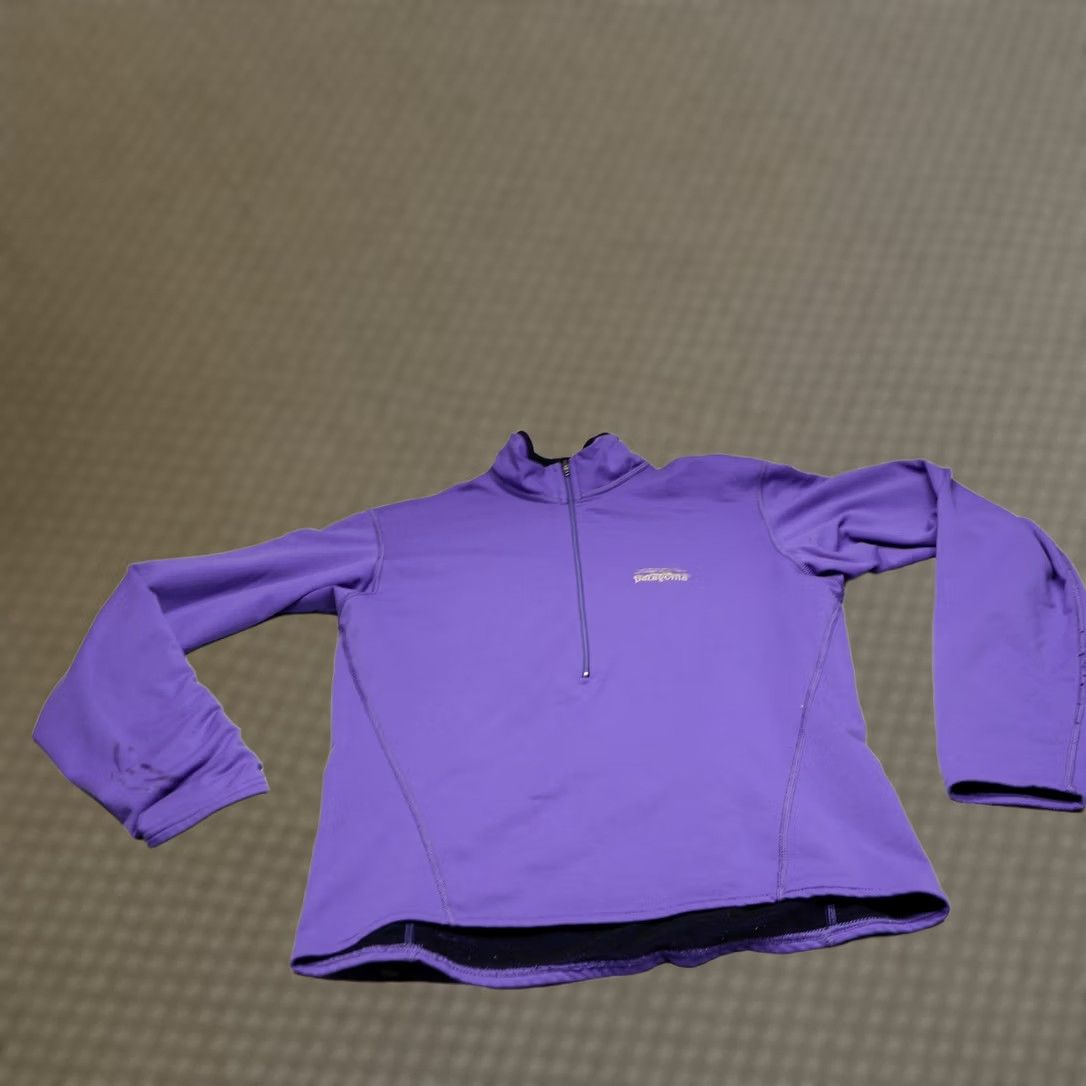Patagonia Patagonia Pullover Womens Medium Purple 1/4 Zip Long Sleeve Mock Neck Athletic Hiking Casual Woven Nylon Polyester Spandex Daywear USA VTG Size M / US 6-8 / IT 42-44 - 1 Thumbnail