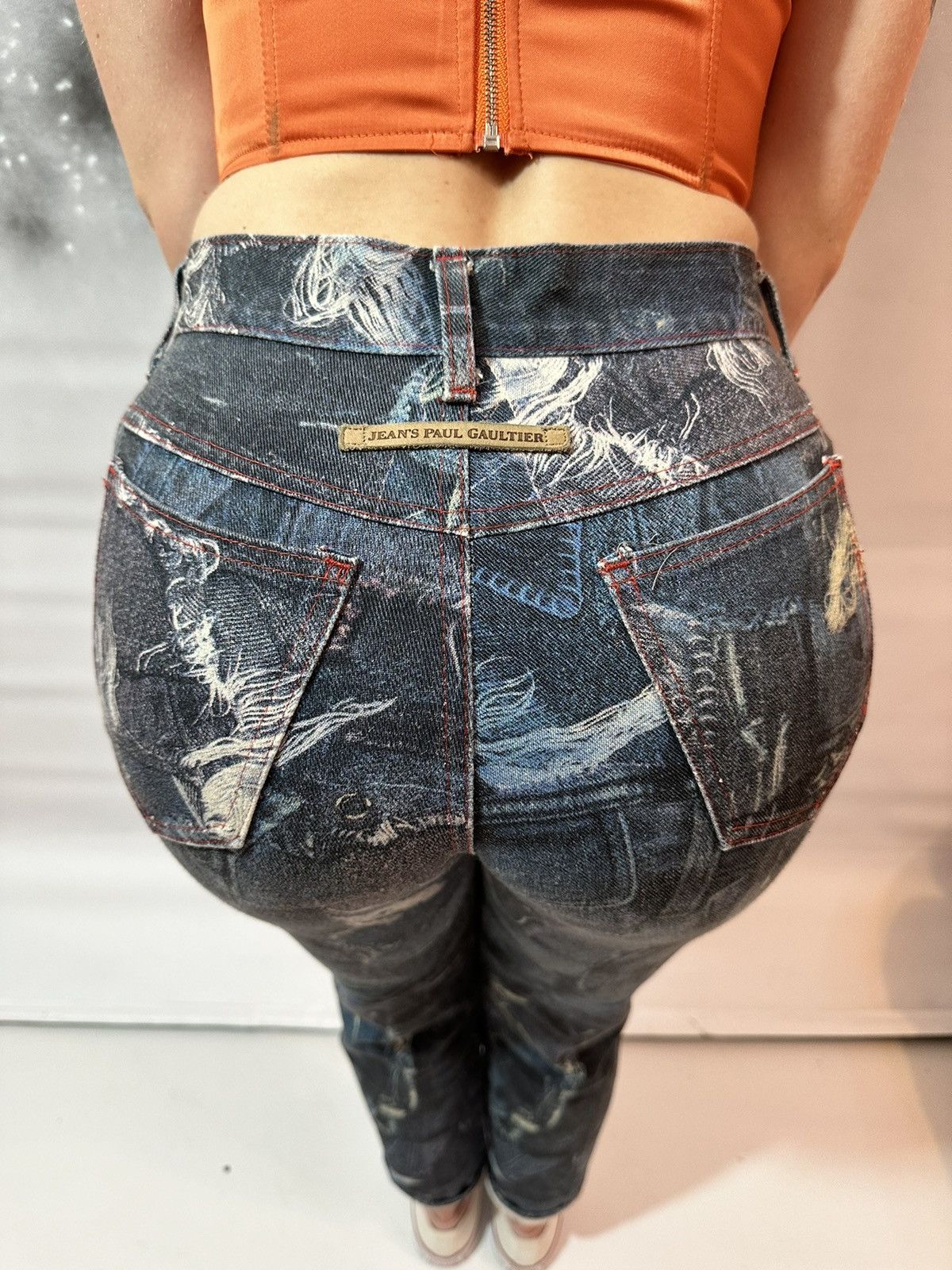 Japanese Brand × Jean Paul Gaultier Jean Paul Gaultier Insane Denim Jeans Pants Size 27" / US 4 / IT 40 - 3 Thumbnail