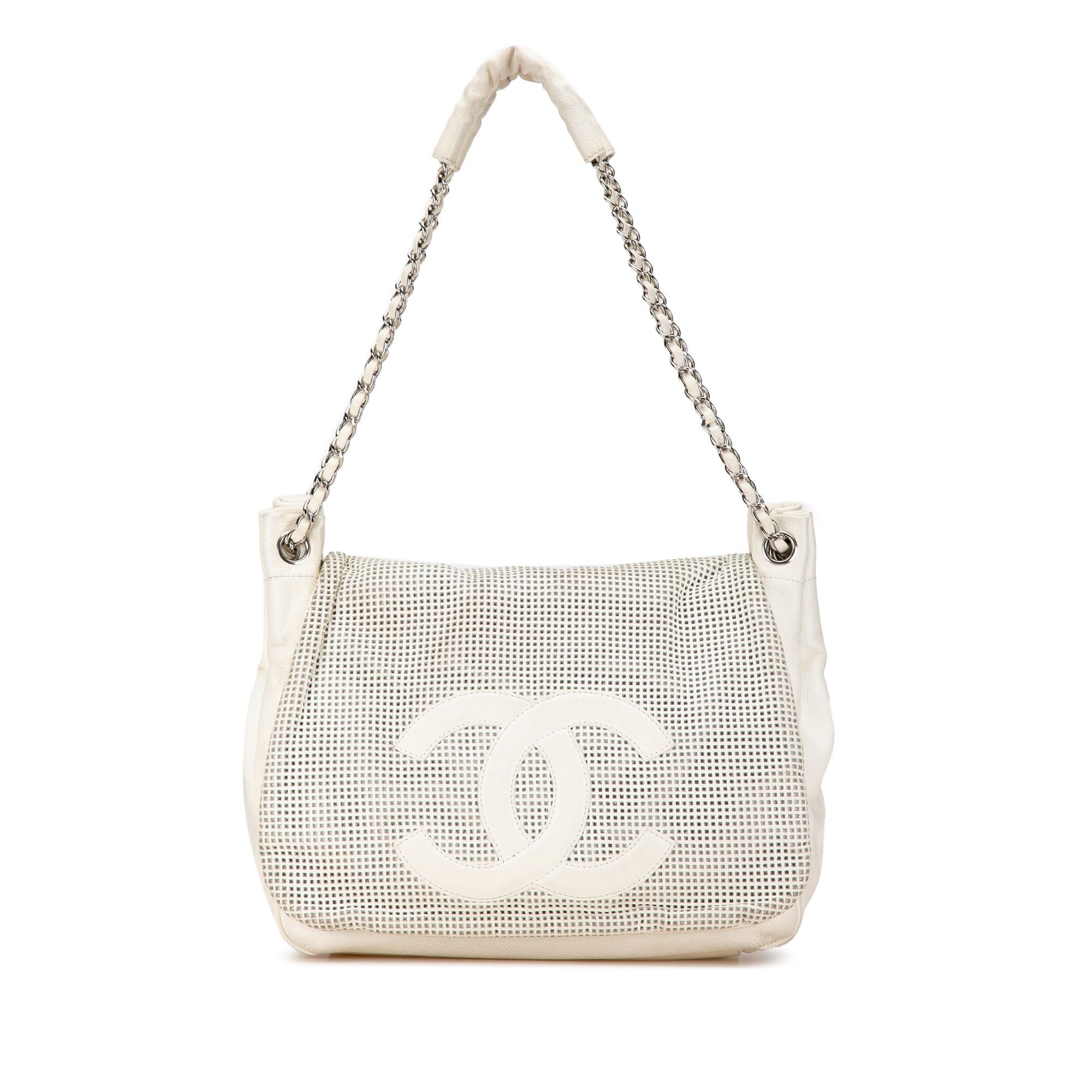 Chanel Chanel Caviar Perforated Hollywood Accordion Flap White Size ONE SIZE - 1 Thumbnail