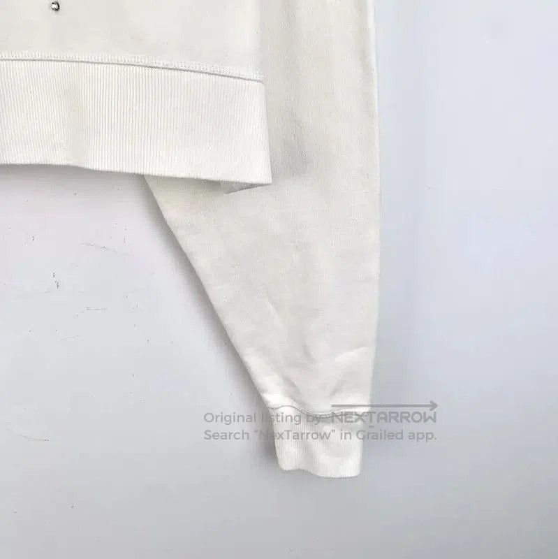 Miu Miu Miu Miu White Cotton Sweatshirt with Crystals . Size XS / US 0-2 / IT 36-38 - 4 Thumbnail
