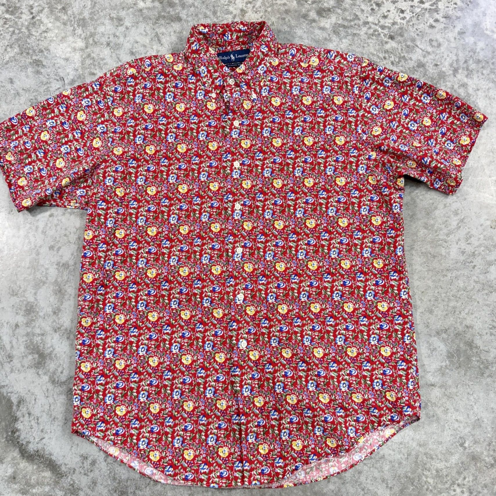 Ralph Lauren Ralph Lauren Shirt Mens Large Red Floral Print Short Sleeve Classic Fit Summer Size US L / EU 52-54 / 3 - 2 Thumbnail