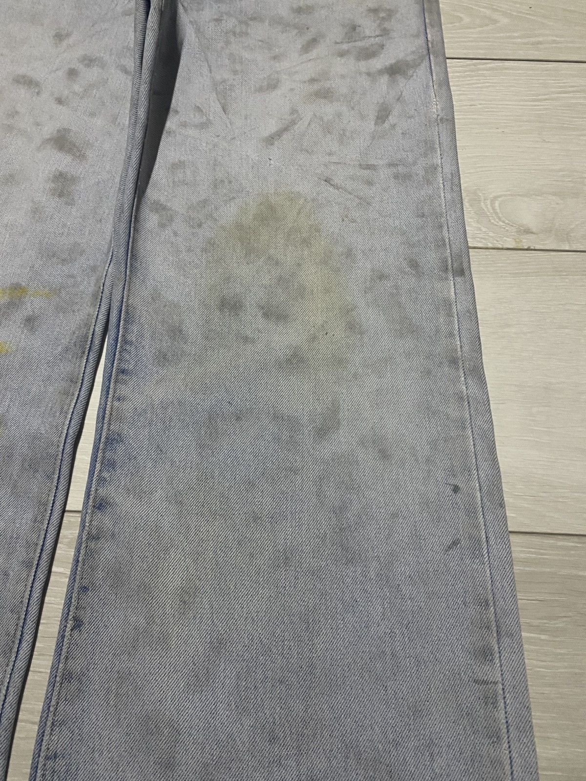 Wrangler Wrangler Vintage Distressed Denim One of a Kind Fade & Paint Size US 33 - 8 Thumbnail