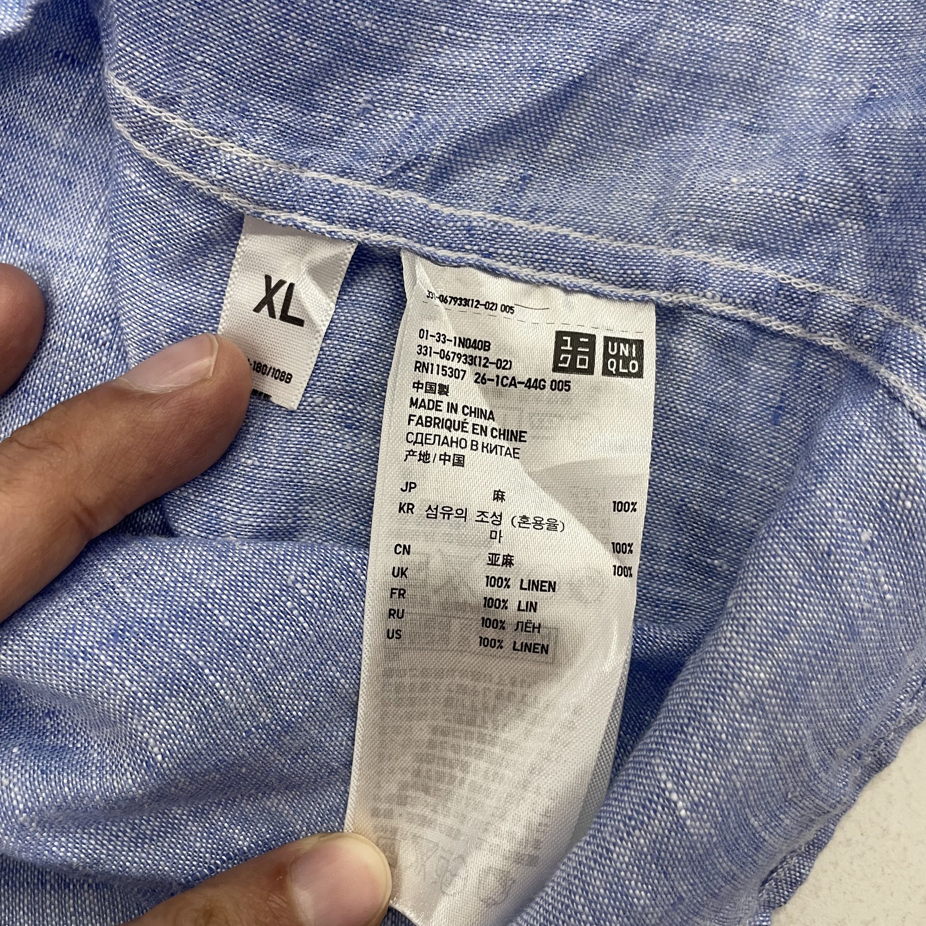 Uniqlo ⭐️SALE⭐️ [XL] UNIQLO FRENCH LINEN SHIRT Size US XL / EU 56 / 4 - 5 Thumbnail
