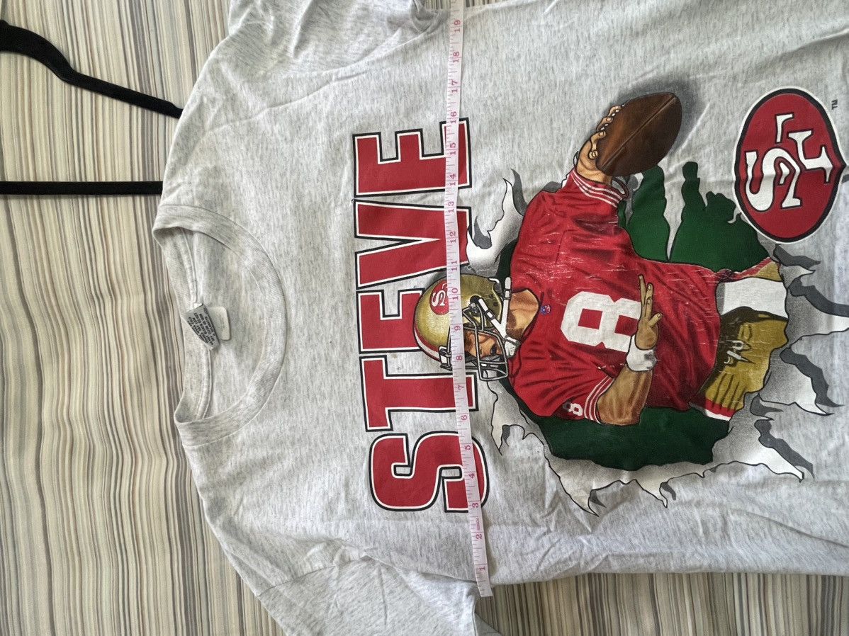 Nutmeg 🔥👕 49ers Vintage 90s Steve Young Shirt Size US L / EU 52-54 / 3 - 6 Thumbnail