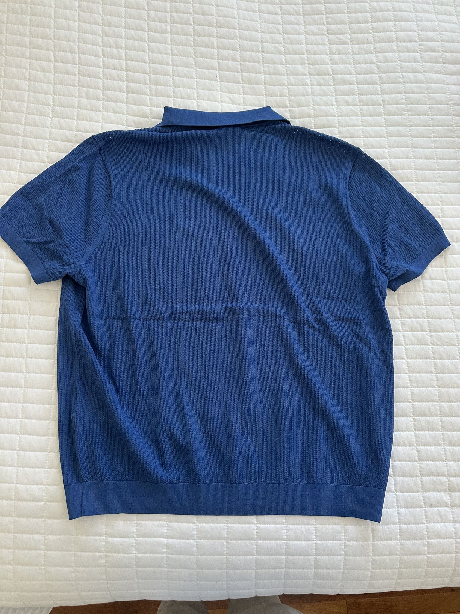 Kith Kith Wilson Cable Johnny Collar Polo Blue Quartz Size US XL / EU 56 / 4 - 7 Thumbnail