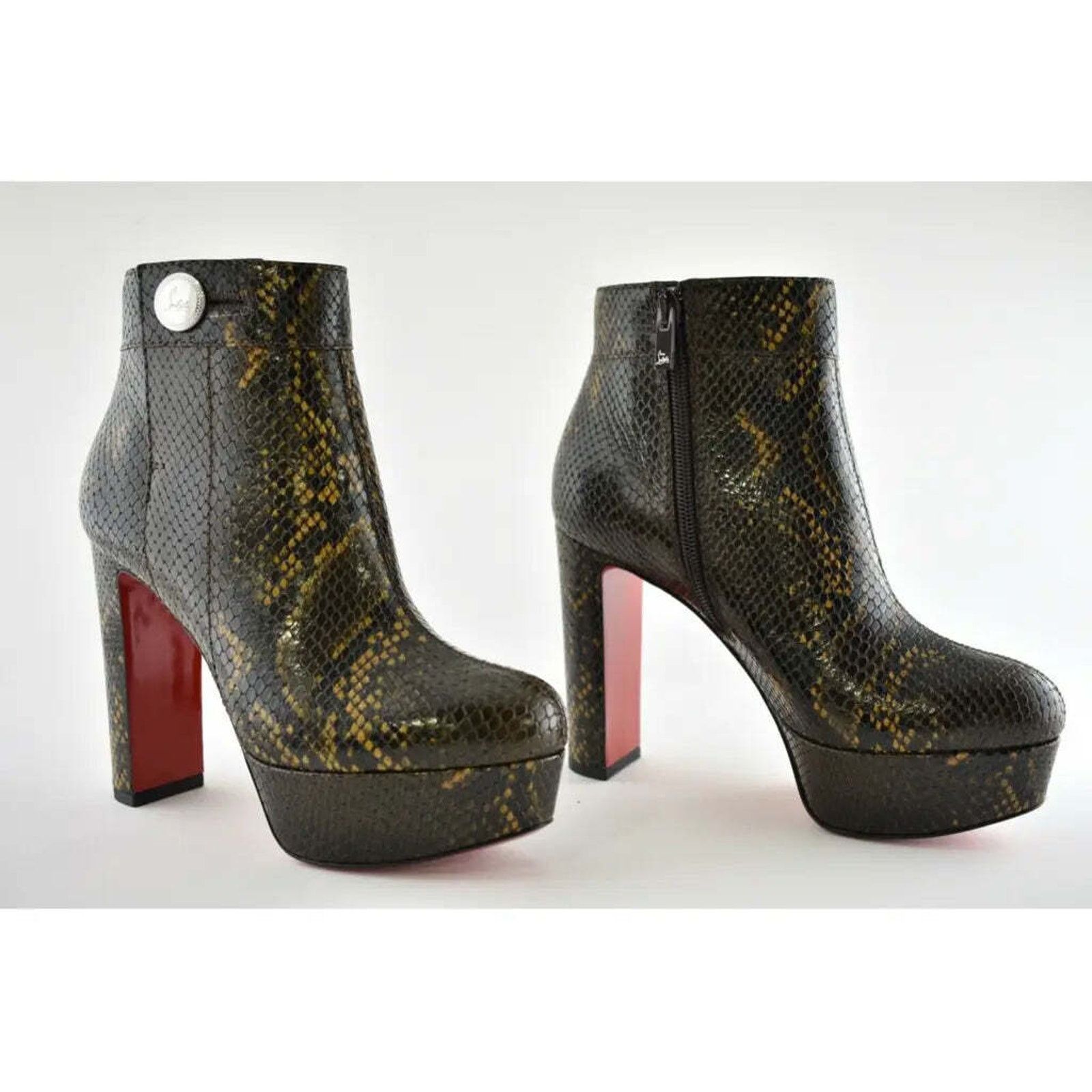Christian Louboutin Christian Louboutin Janis Boot Alta 120 Dark Brown Platform Size US 7 / IT 37 - 4 Thumbnail