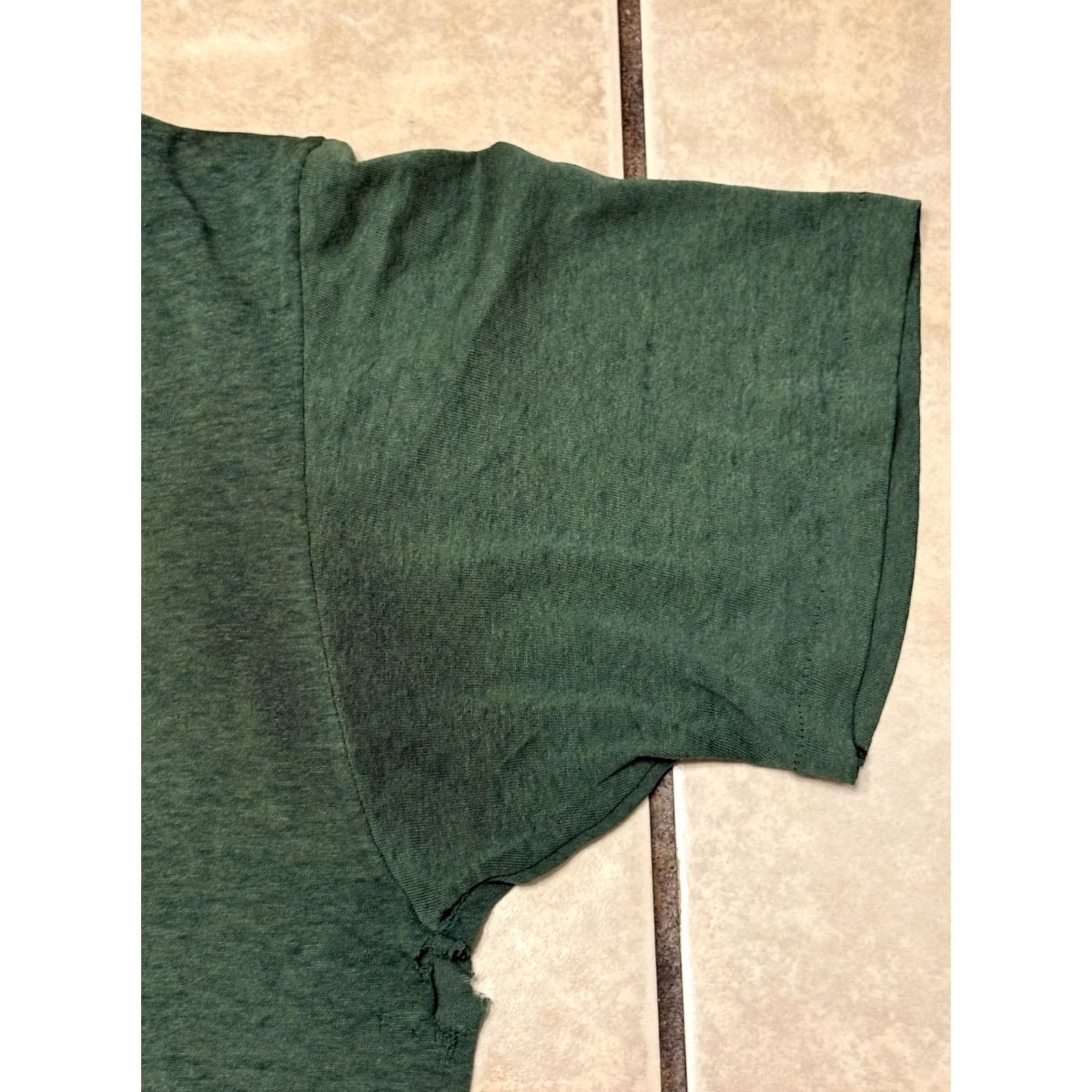 Russell Athletic VINTAGE Don Bosco Prep Ironmen Football Shirt XL Russell Athletic 50/50 Paper Thin Green Crew Neck Short Sleeve Mens 80s Sports School Distressed Size US XL / EU 56 / 4 - 6 Thumbnail