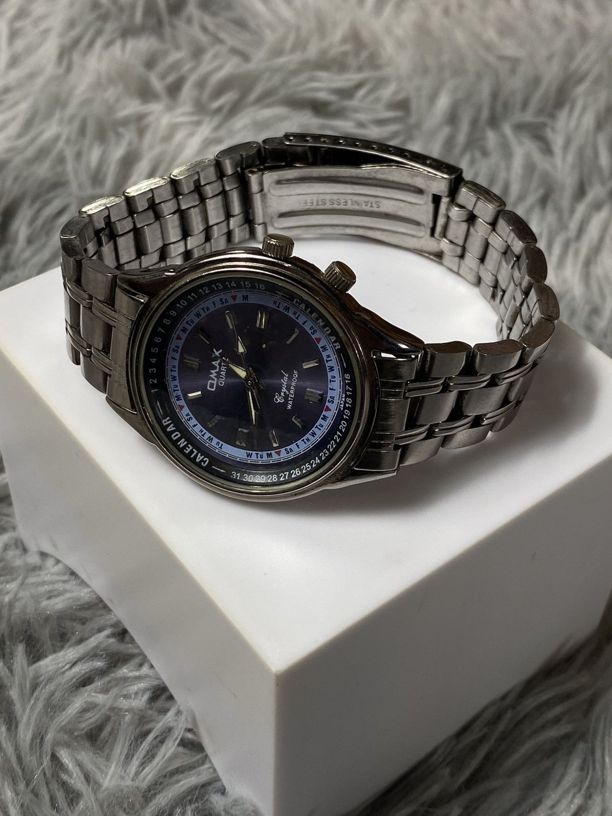 Japanese Brand × Jewelry × Vintage Omax Calendar Quartz Watch - Japanese Brand Size ONE SIZE - 7 Thumbnail