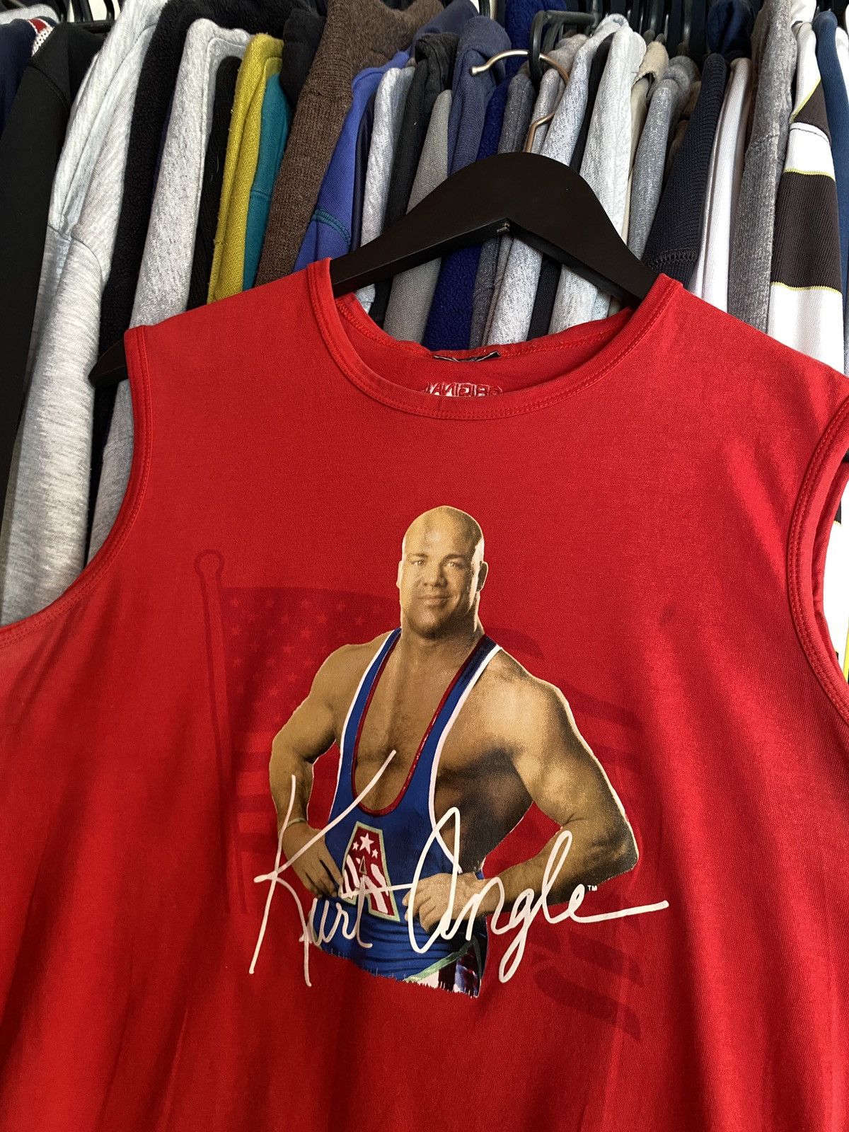 WWE VINTAGE KURT ANGLE WWE TANK TOP y2k Size US S / EU 44-46 / 1 - 2 Thumbnail
