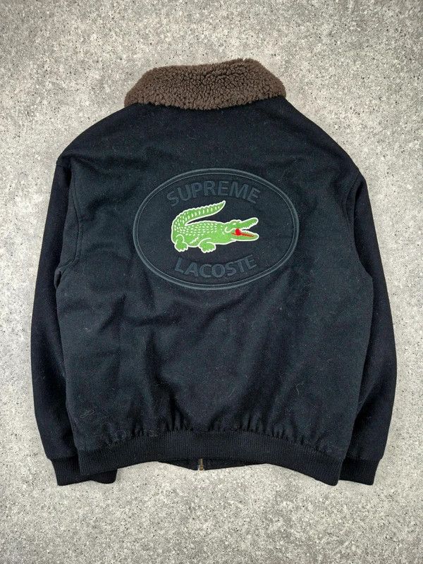 Supreme Supreme Men's Black Brown Wool Bomber Jacket Size M Size US M / EU 48-50 / 2 - 2 Thumbnail