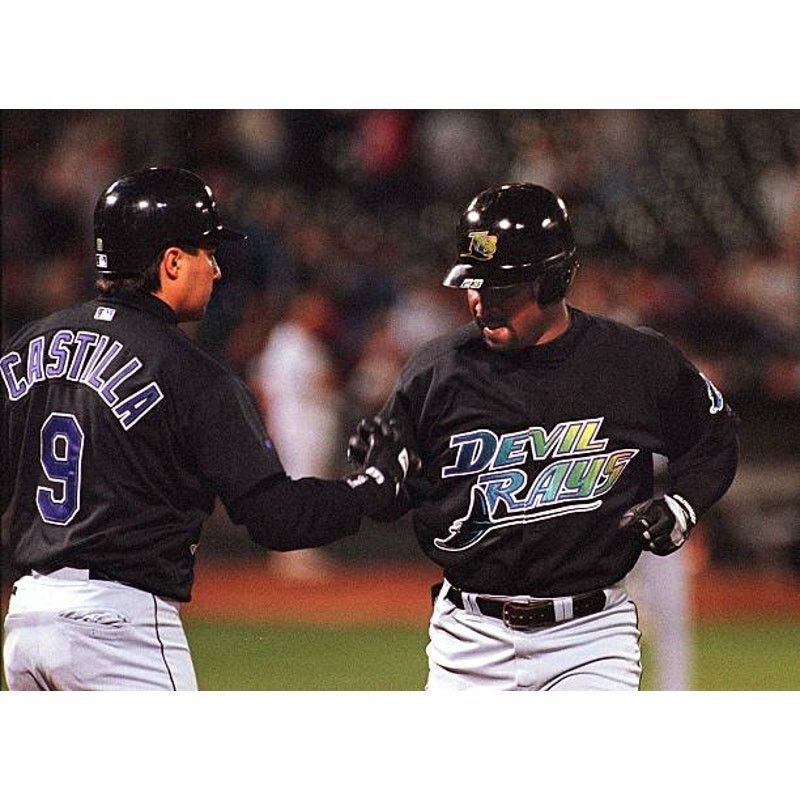 MLB × Russell Athletic Tampa Bay Devil Rays 90s DIAMOND jersey 48 baseball vtg Size US XL / EU 56 / 4 - 2 Thumbnail