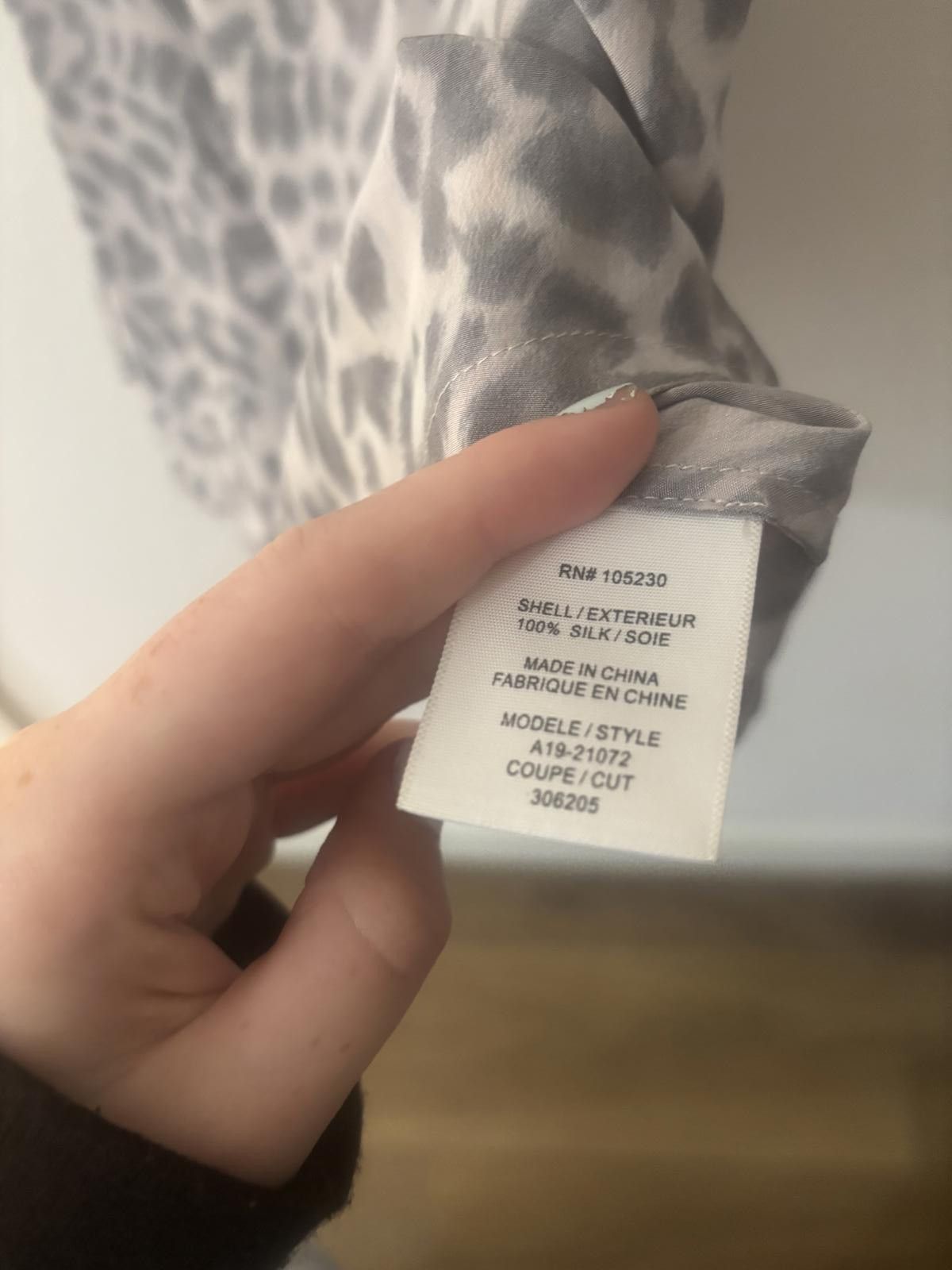 Jones New York Joie Large Designer Grey Leopard Animal Print Tank Size L / US 10 / IT 46 - 3 Thumbnail