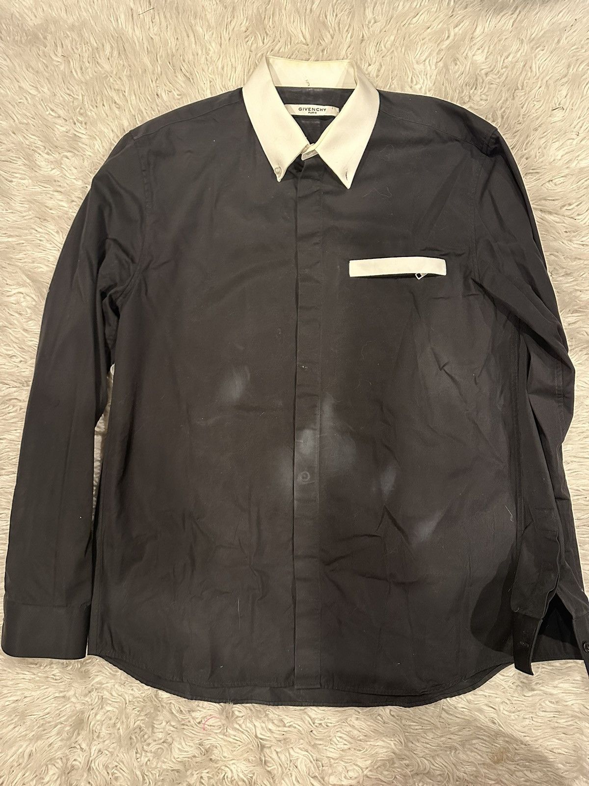 Givenchy Givenchy Mens Pearl Button Up Size US L / EU 52-54 / 3 - 1 Thumbnail