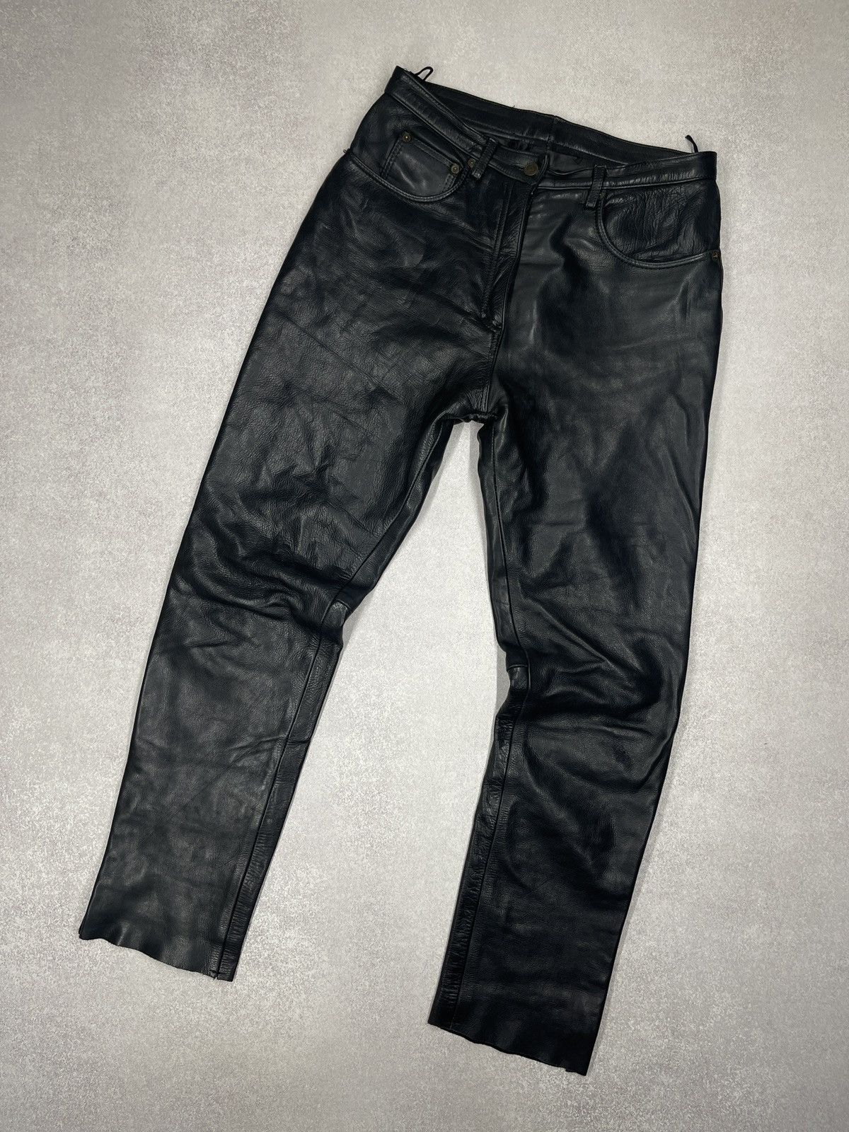 Belstaff Vintage Belstaff Motorbike Leather Biker Pants Black Racing Size 34" / US 12 / IT 48 - 5 Thumbnail