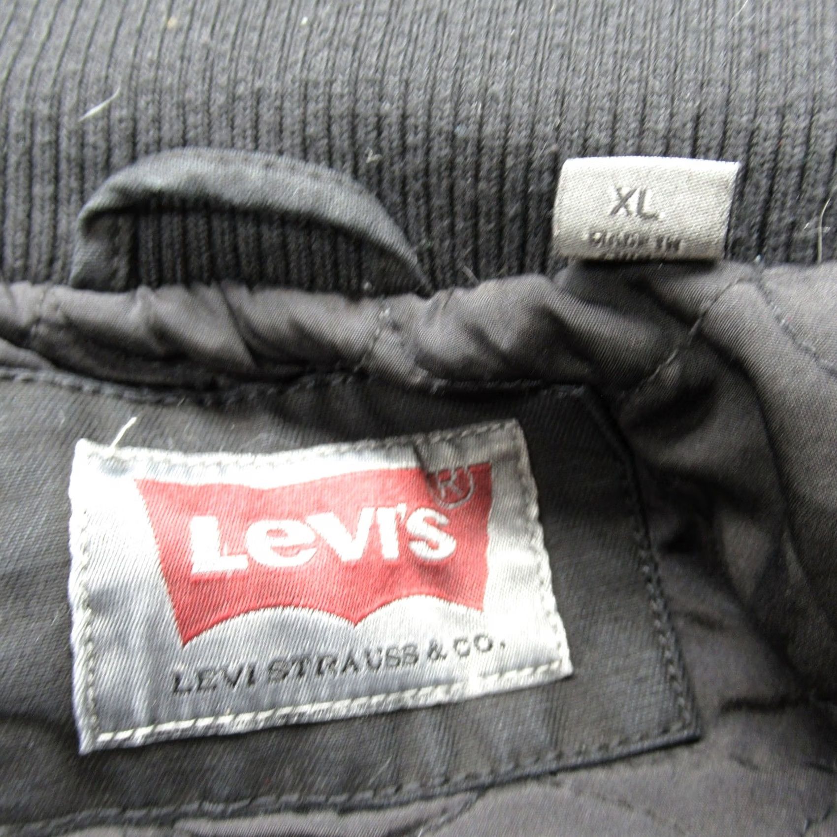 Levi's Levi's Jacket Men XL Black Canvas Pockets Full Zip Lined Military Quilt Insulated Cold Weather Casual Mens Size US XL / EU 56 / 4 - 4 Thumbnail