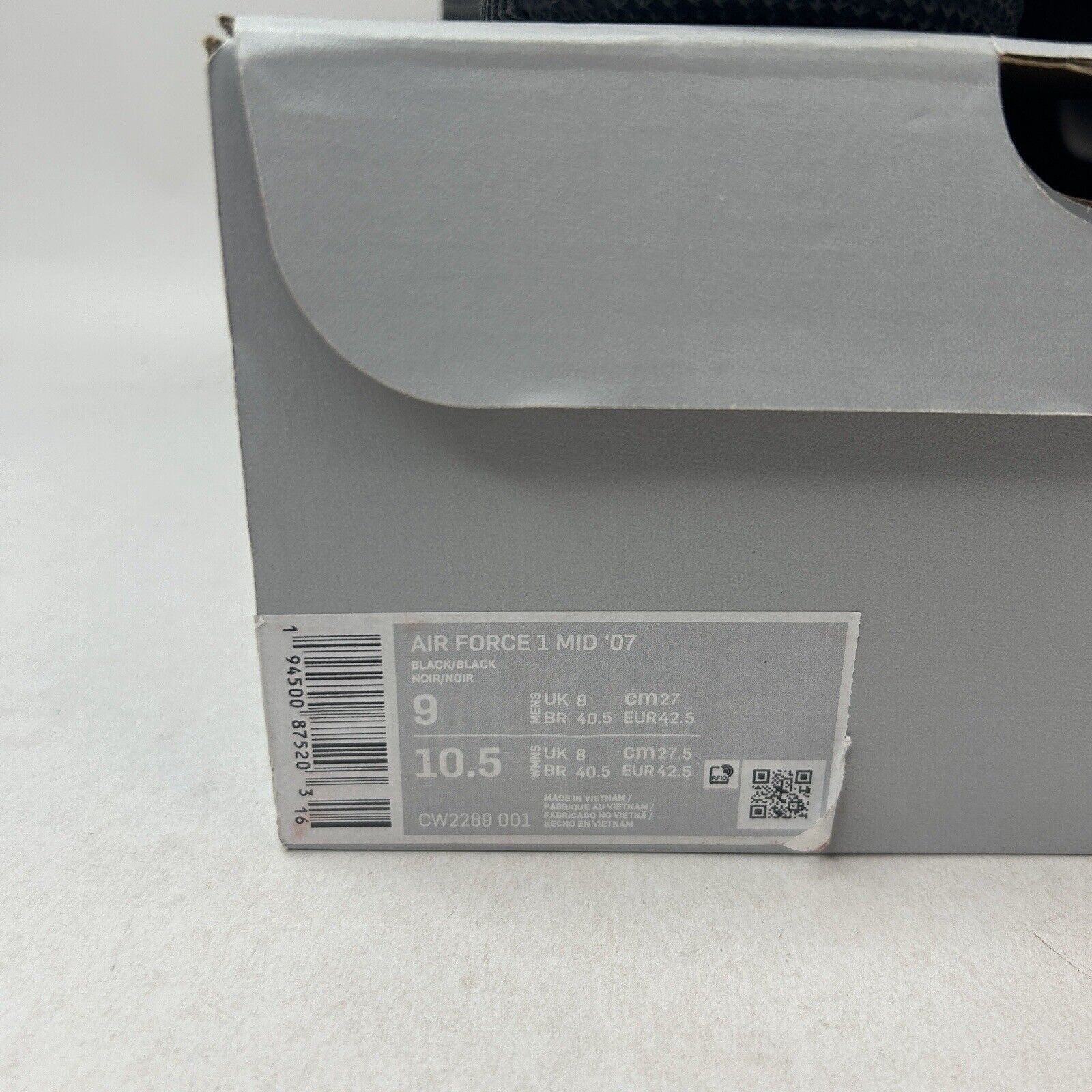 Nike Nike Air Force 1 Mid '07 "Triple Black" 2024 Size US 9 / EU 42 - 5 Thumbnail