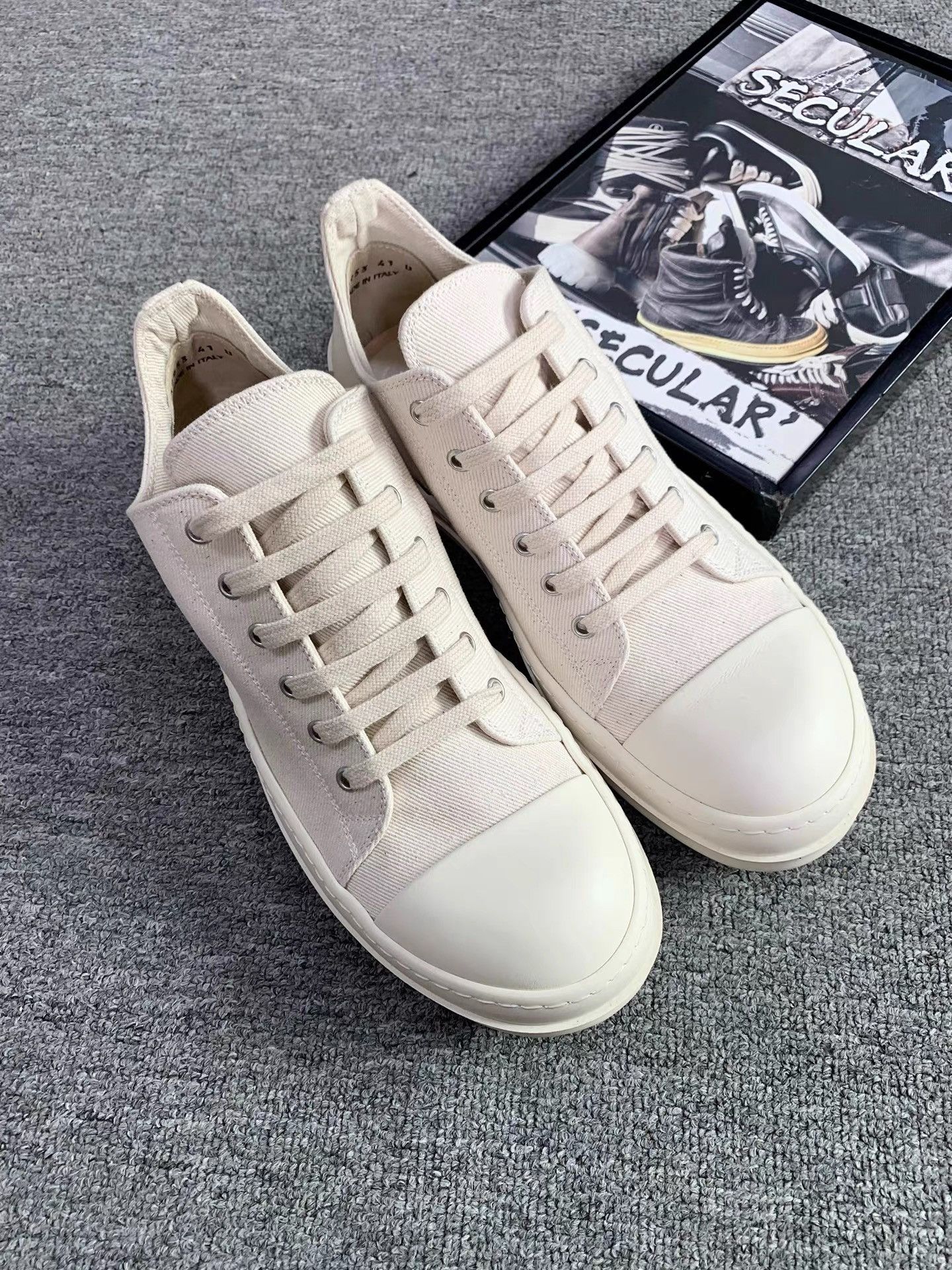 Rick Owens Rick Owens Low-top Canvas Sneakers K34 Size US 7 / EU 40 - 3 Thumbnail