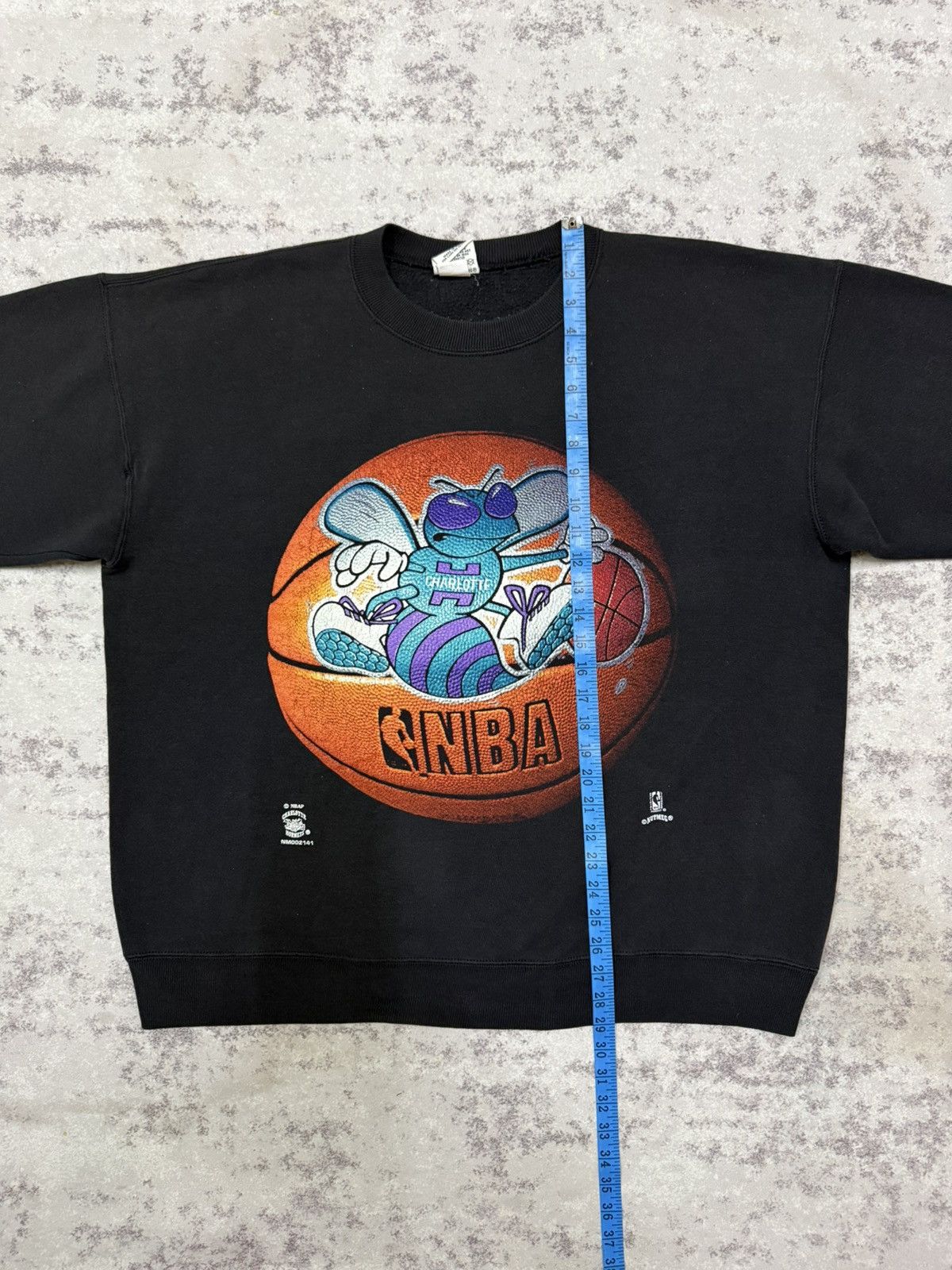 Nutmeg Vintage 90s Nutmeg Mill CharlotteHornets Crewneck Sweatshirt Size US XXL / EU 58 / 5 - 17 Thumbnail