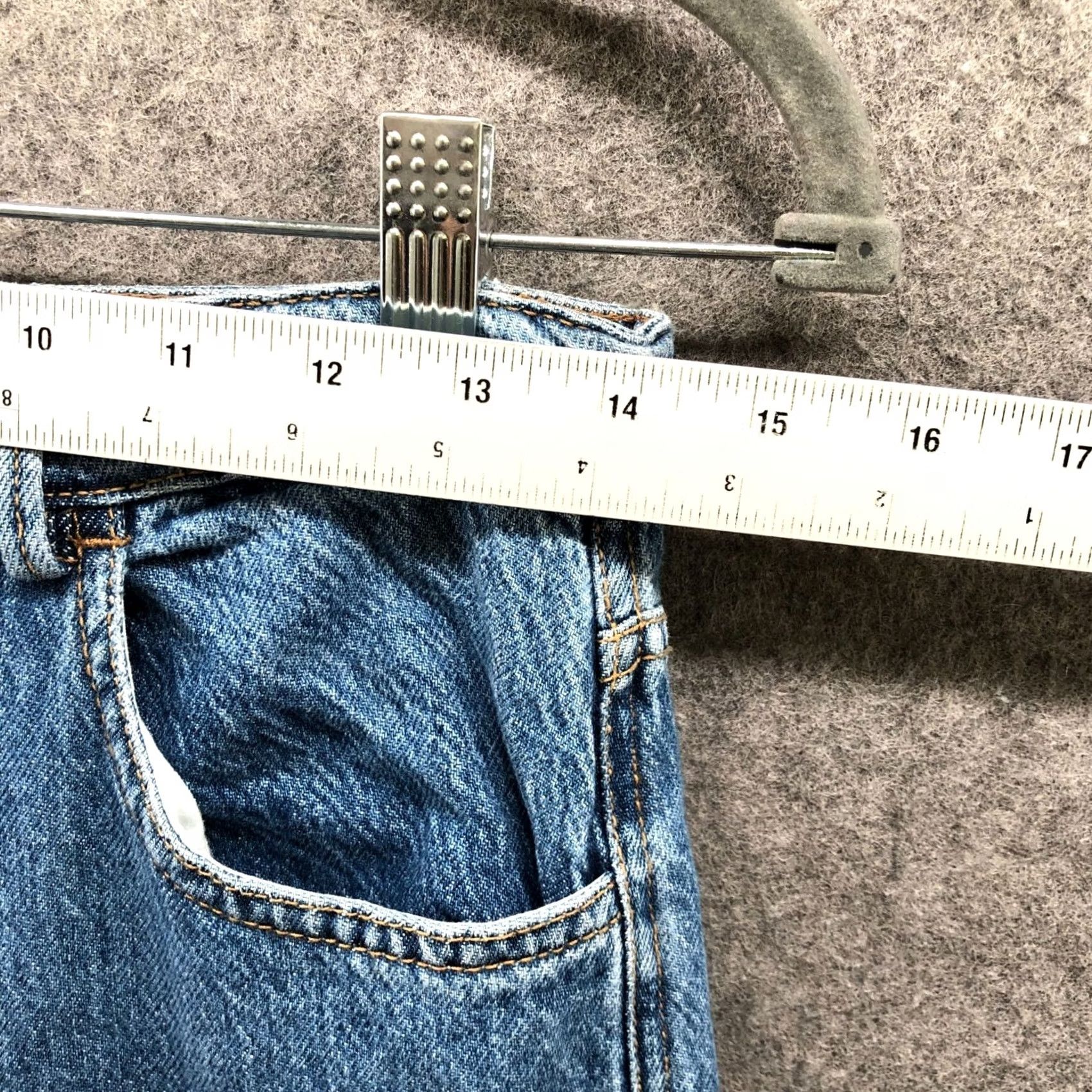 Zara Zara Baggy Cargo Jeans Womens 2 High Rise Wide-Leg Cotton Denim Blue Size 26" / US 2 / IT 38 - 7 Thumbnail