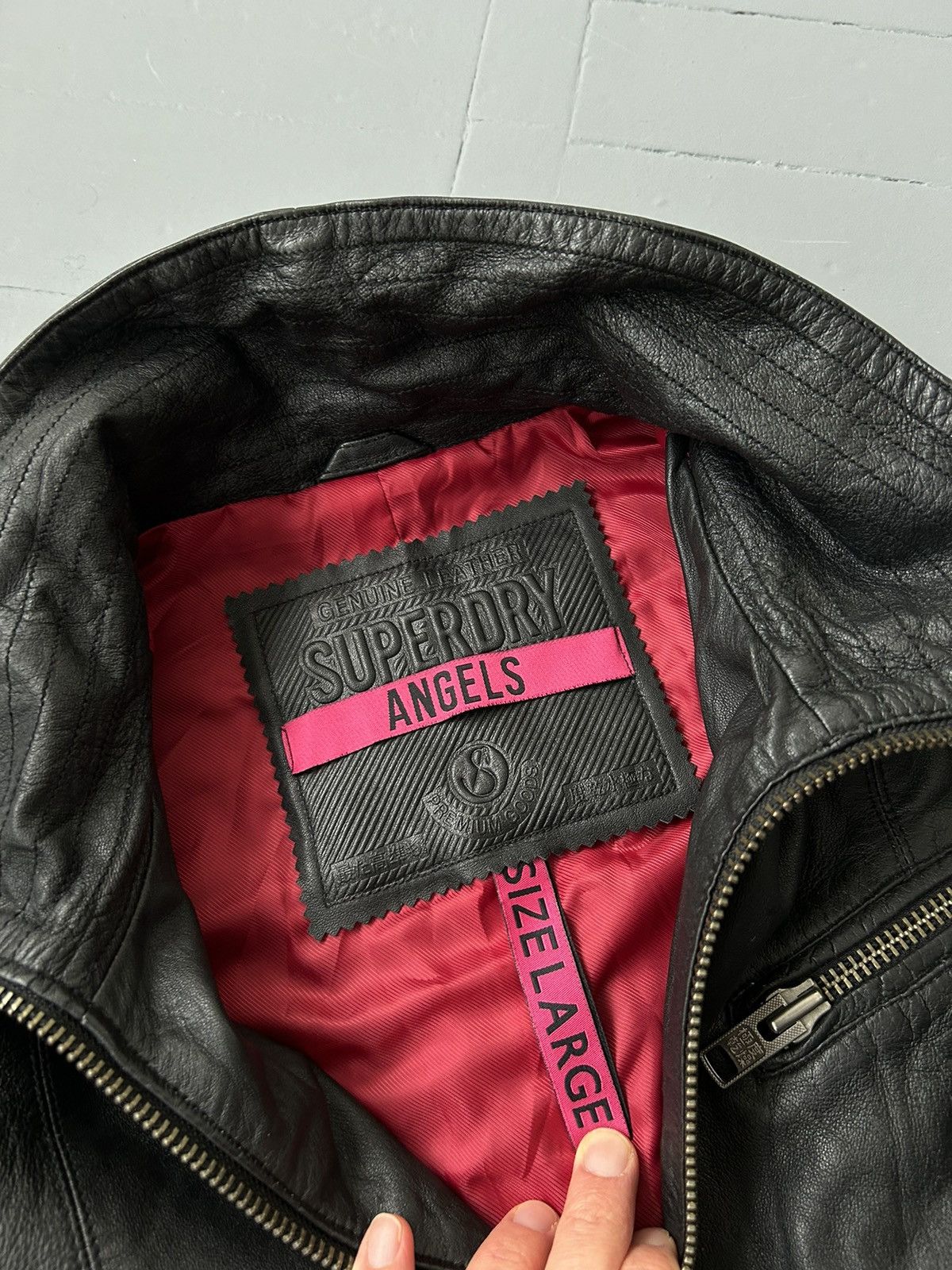 Superdry × Vintage Superdry vintage leather jacket Size L / US 10 / IT 46 - 6 Thumbnail