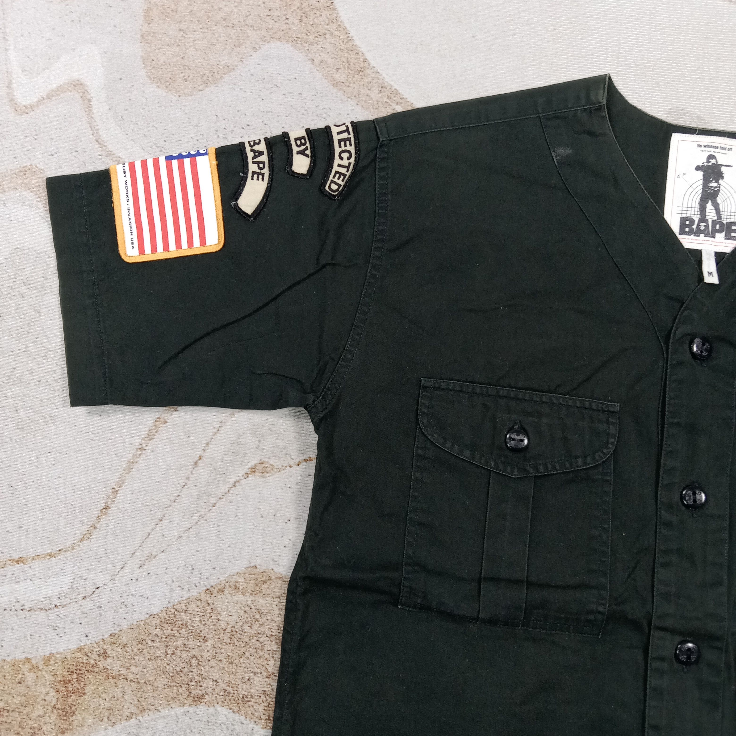 Bape 90's BAPE Japanese Streetwear Work Shirt C285N28 Size US M / EU 48-50 / 2 - 2 Thumbnail