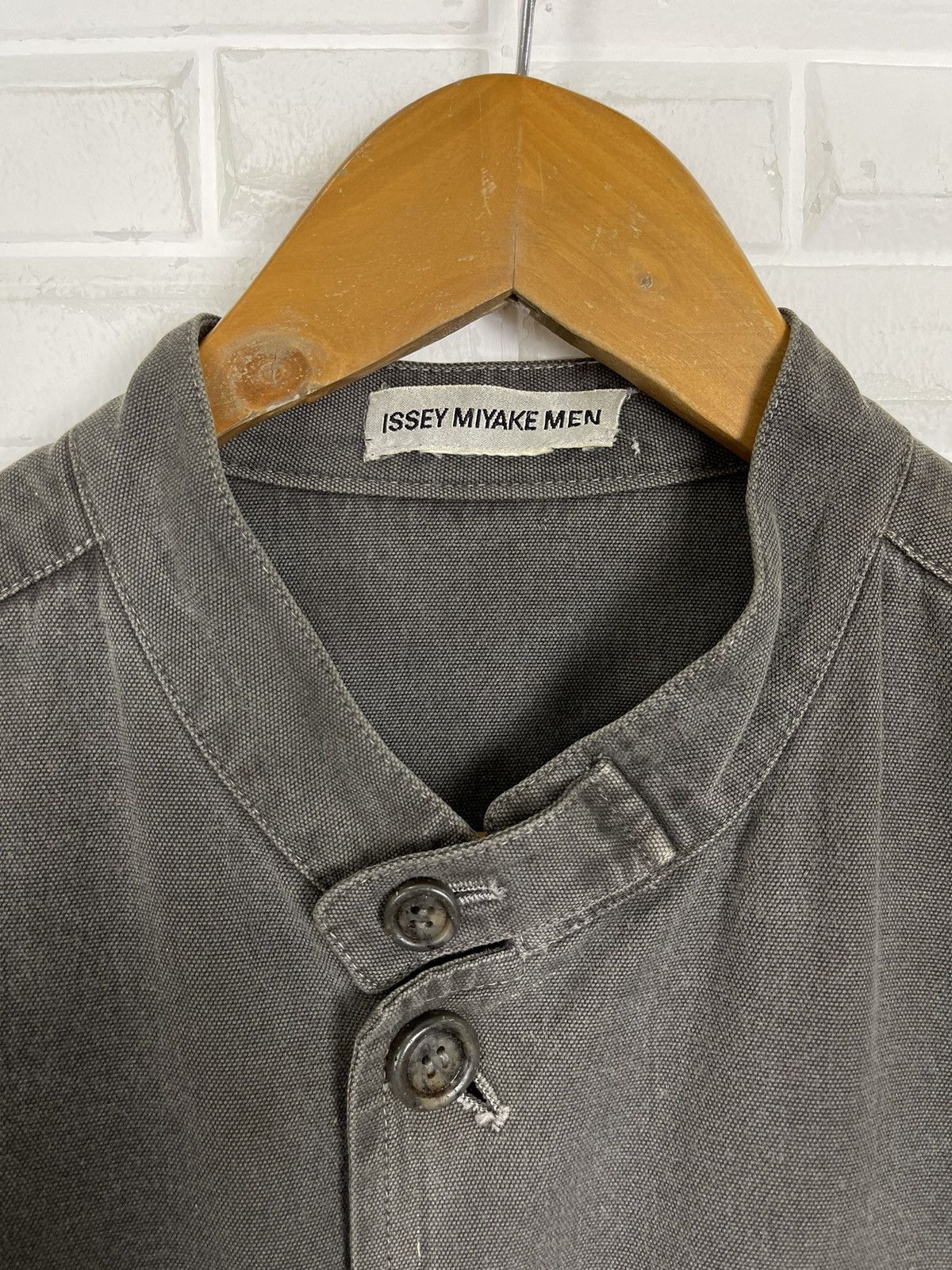 Issey Miyake Vintage ISSEY MIYAKE Classic Mandarin Shirt Size US L / EU 52-54 / 3 - 3 Thumbnail
