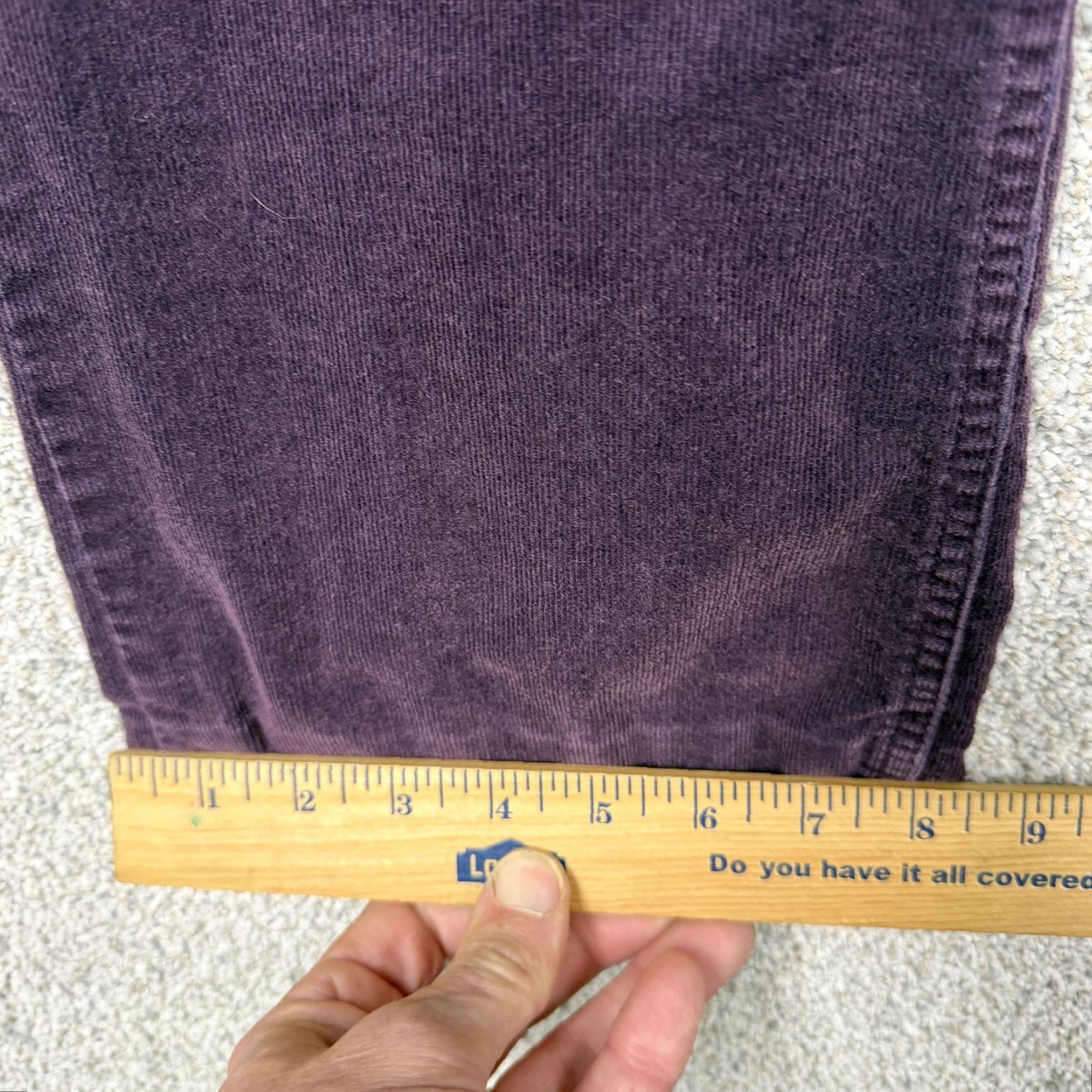 Coldwater Creek Coldwater Creek Pants P6 Petite Purple Corduroy Straight Leg Ankle Stretch Size 28" / US 6 / IT 42 - 3 Thumbnail