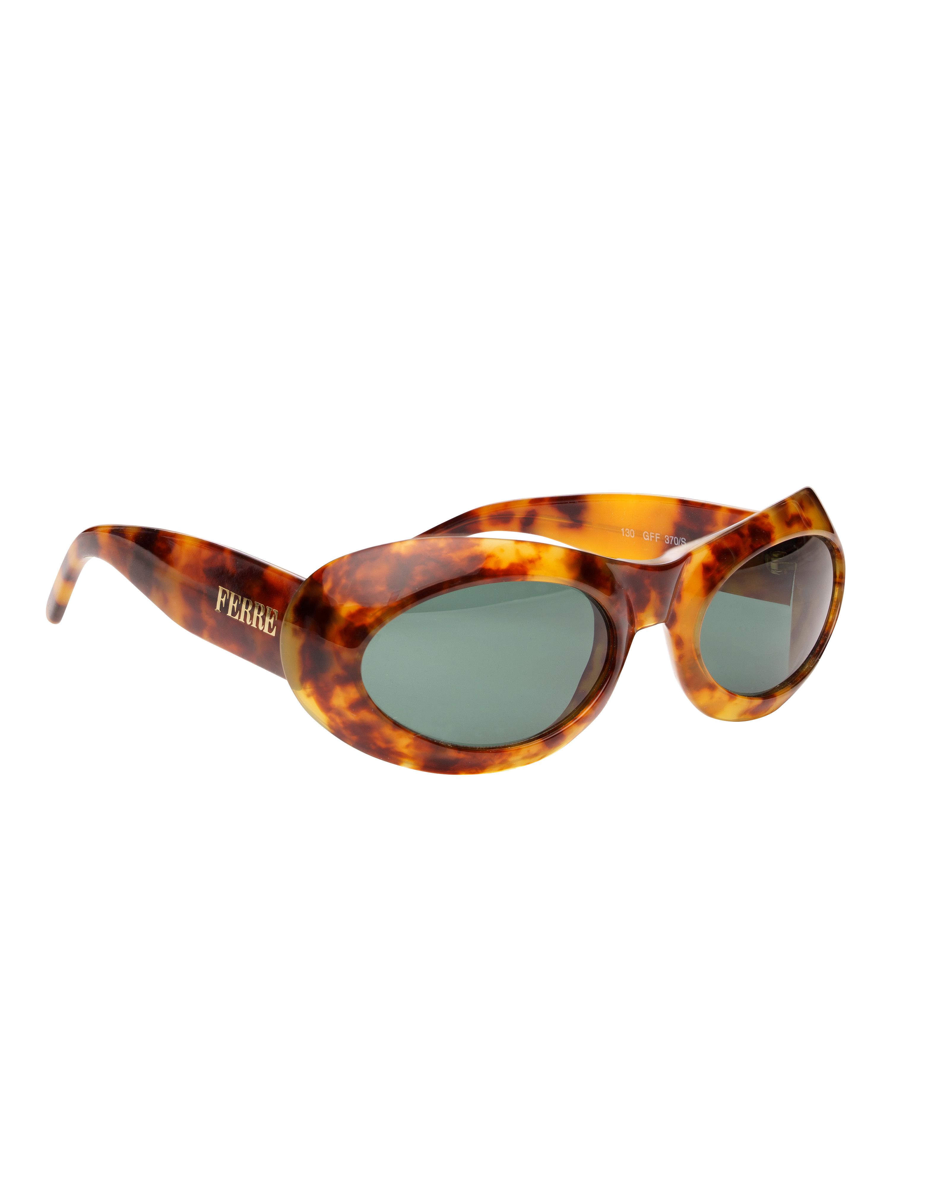 Gianfranco Ferre Gianfranco Ferre '90s Havana Brown & Green Lenses Sunglasses Size ONE SIZE - 3 Thumbnail