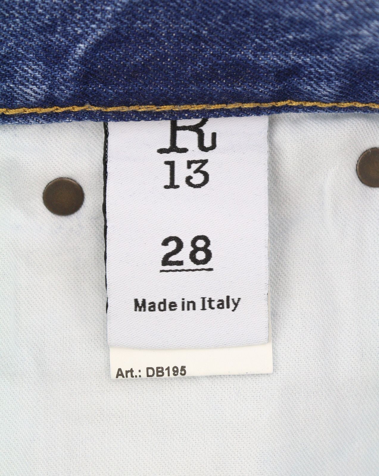 R13 BOYFRIEND 28 Jasper Cropped Blue FW25 Jeans 87193 Size 28" / US 6 / IT 42 - 8 Thumbnail