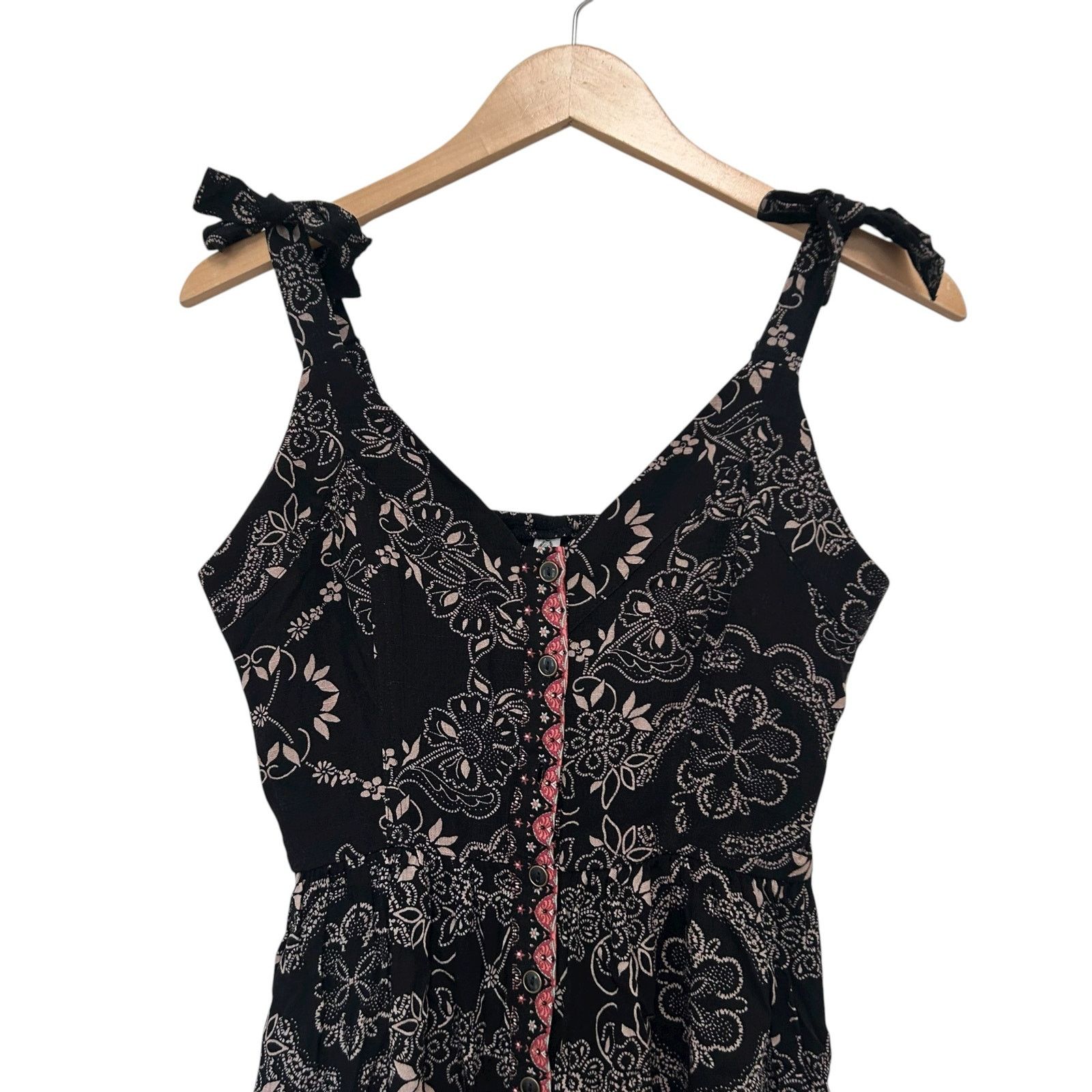 American Rag American Rag Black Printed Tank Top Dress Sz XS Size XS / US 0-2 / IT 36-38 - 3 Thumbnail