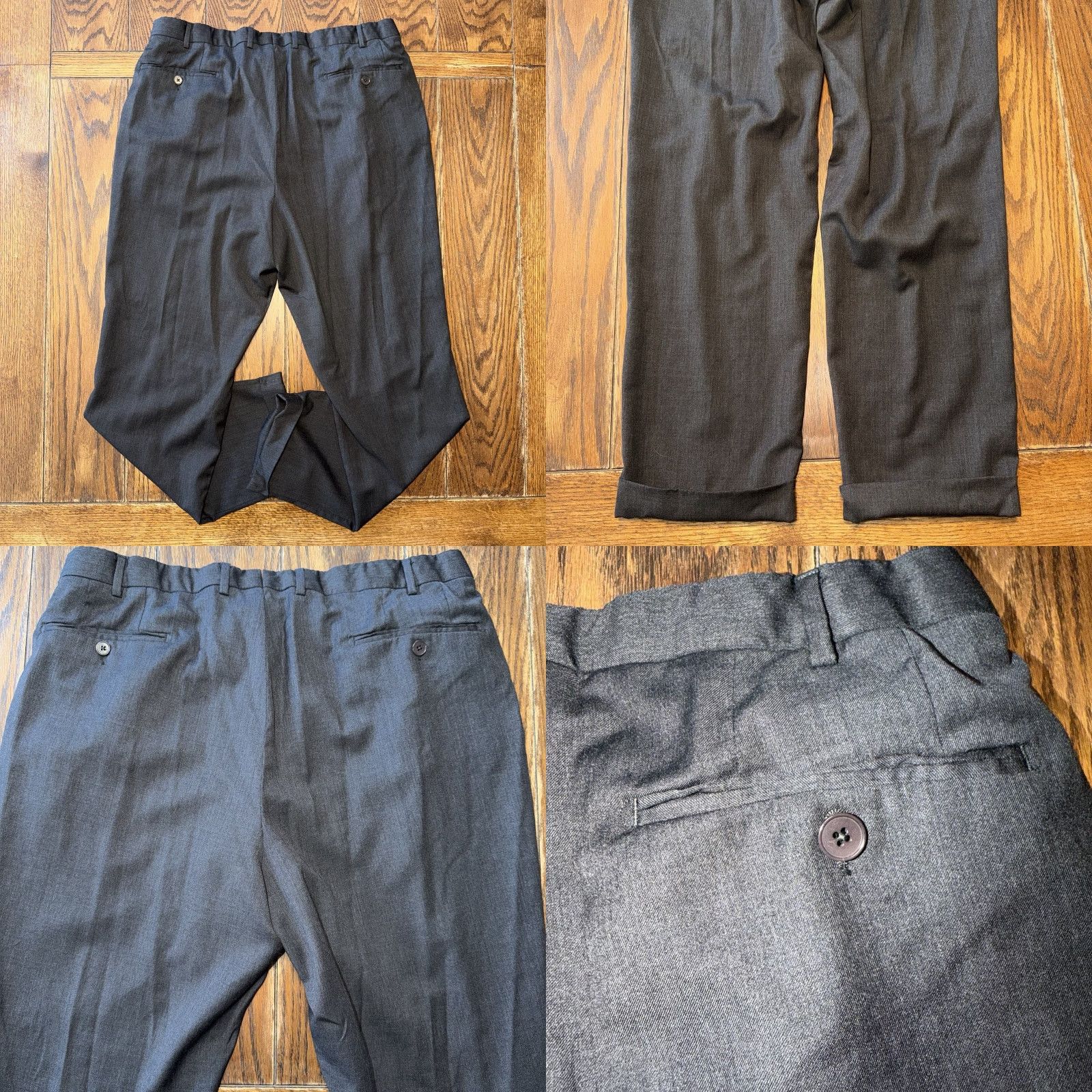 Ermenegildo Zegna Ermenegildo Zegna Pants Men 36x31 Wool Dress Dark Gray Mens Size US 36 / EU 52 - 8 Thumbnail
