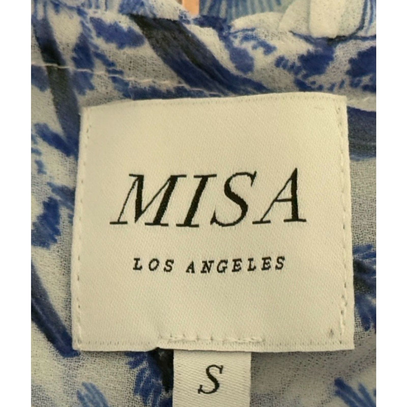 Vintage MISA Shirt Womens Small White Blue Floral Long Sleeve Frances Top V-Neck Pullover Ruffle Blouse Casual Womens Size S / US 4 / IT 40 - 4 Thumbnail