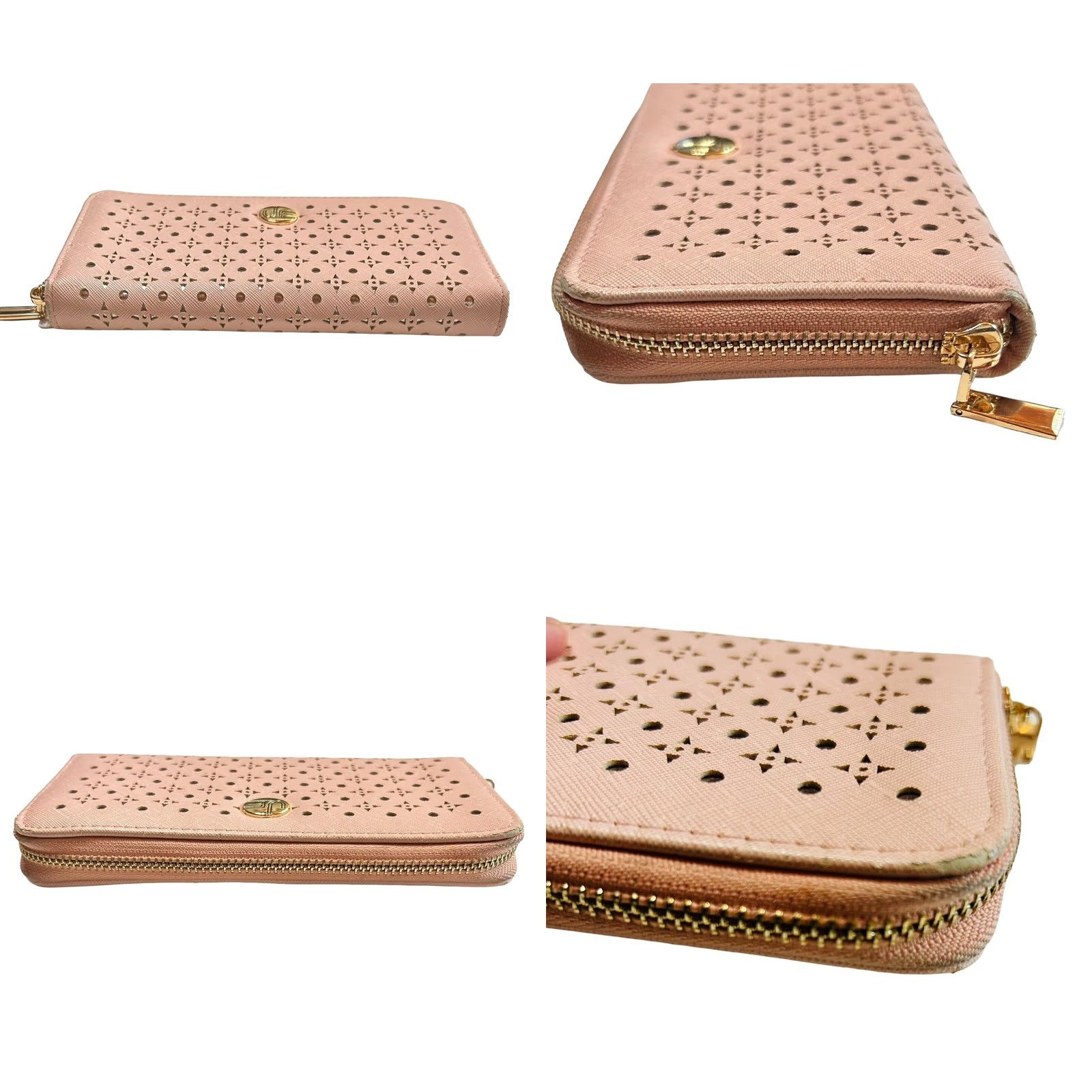 Vintage URBAN ENERGY Wallet Women Pink Credit Card Holder Read Zip-Around Geometric Logo Condensed Size ONE SIZE - 8 Thumbnail