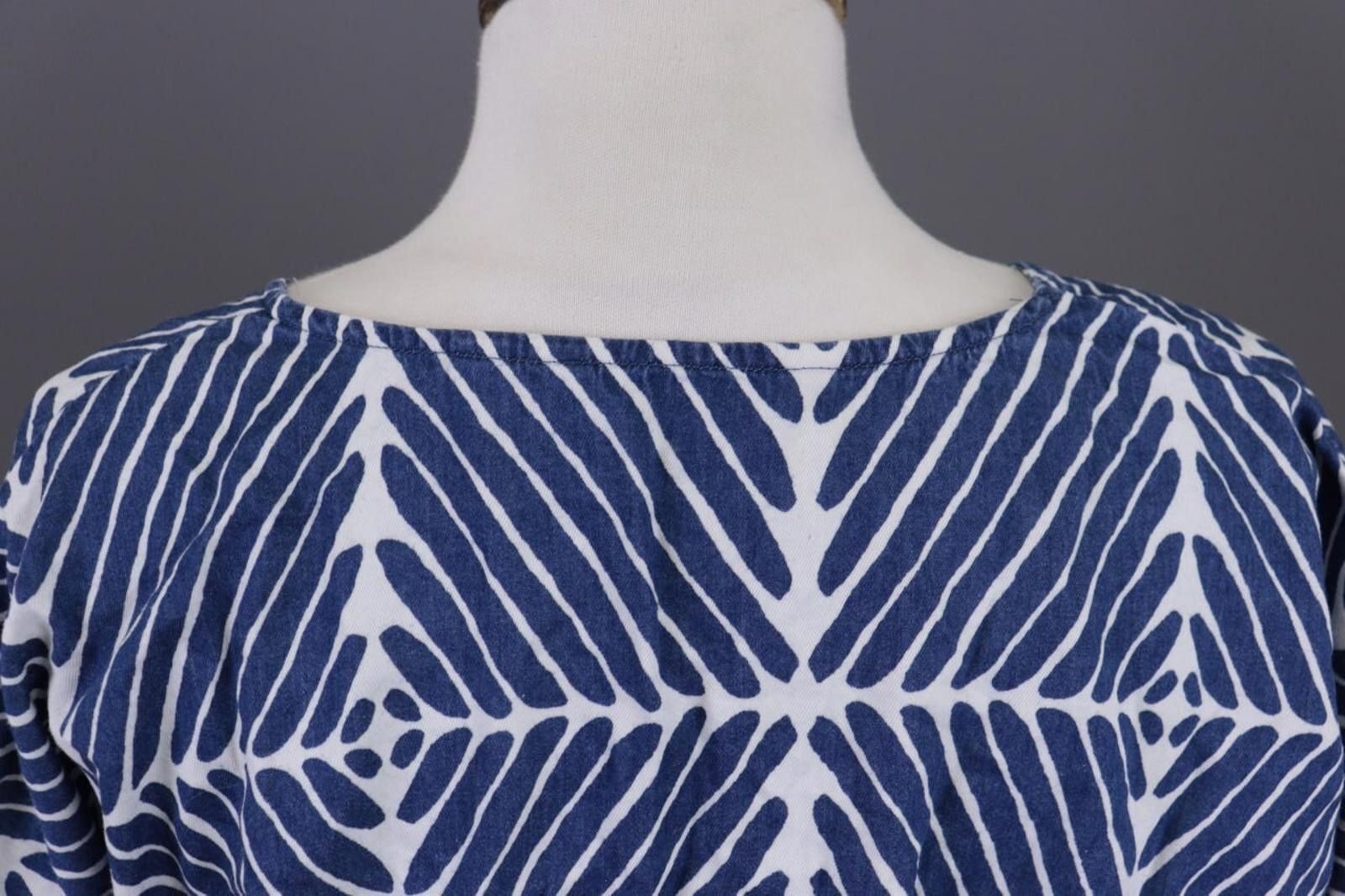 Marimekko Marimekko Blue Striped Lagnelook Summer Blouse Shirt Size XS Size XS / US 0-2 / IT 36-38 - 11 Thumbnail