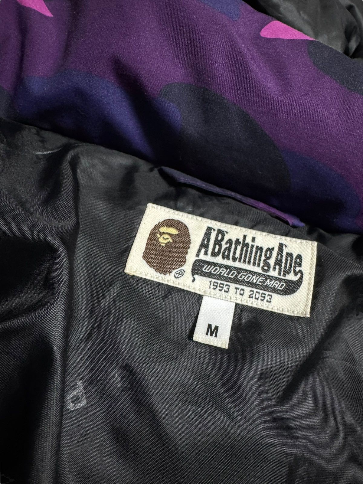 Bape BAPE Hooded Puffer Down Jacket Purple camo Size US M / EU 48-50 / 2 - 9 Thumbnail