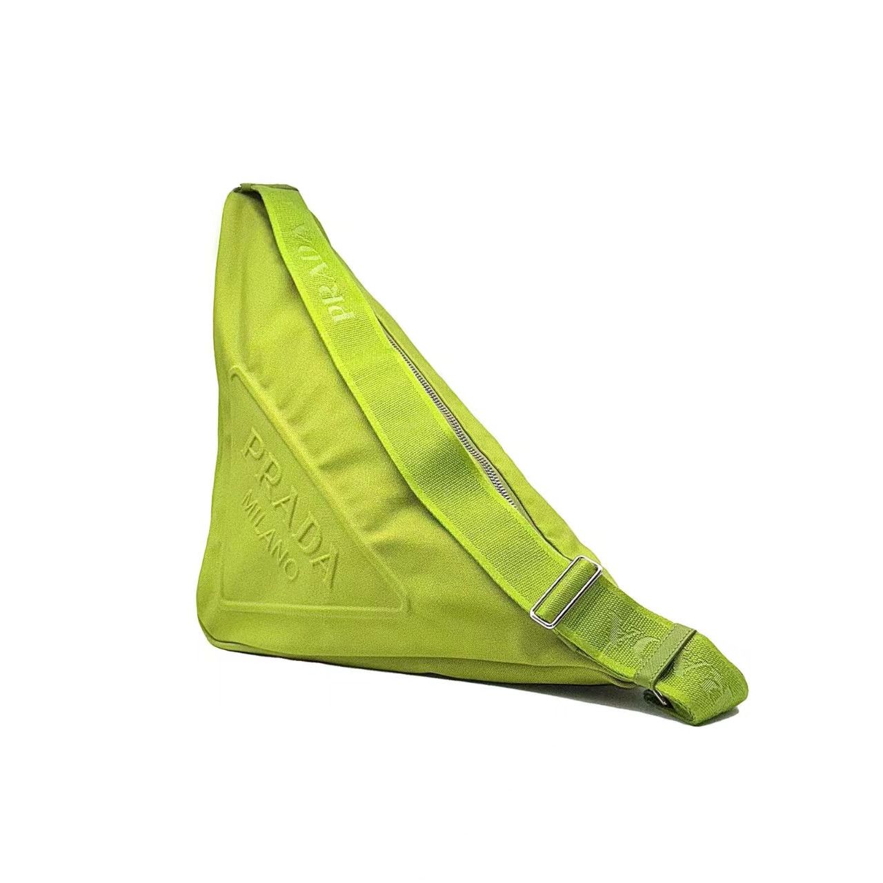Prada Prada Avocado Canvas Micro Label Triangular Crossbody Bag Size ONE SIZE - 2 Thumbnail