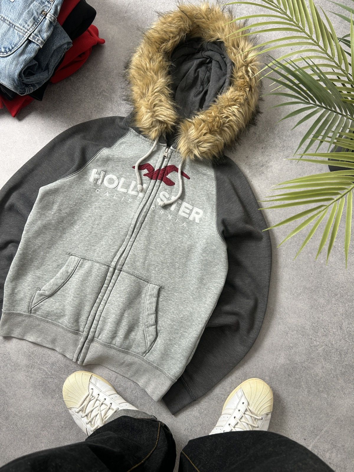 Hollister Hollister x If six was nine faux fur zip-hoodies mens grey Size US S / EU 44-46 / 1 - 3 Thumbnail