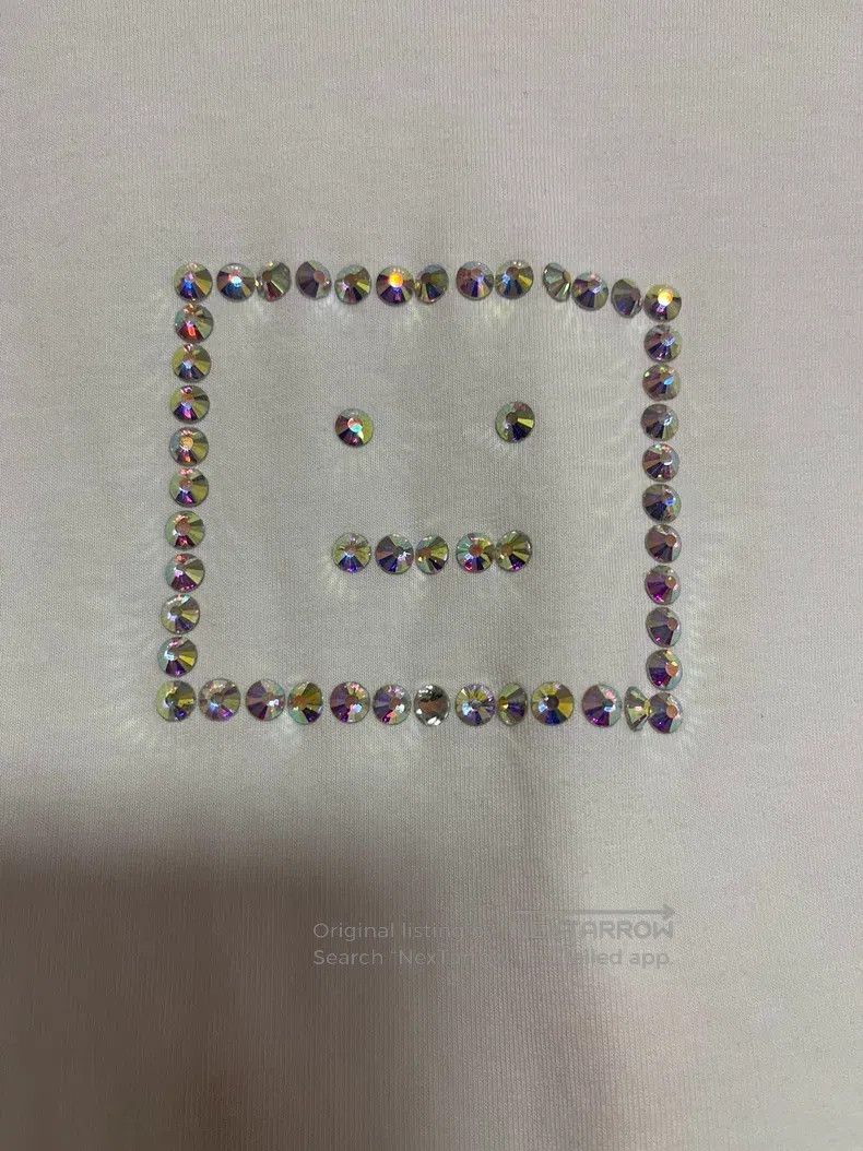 Acne Studios Acne Studios Smiley Printed Solid Color Round Neck Short S Size US XL / EU 56 / 4 - 2 Thumbnail