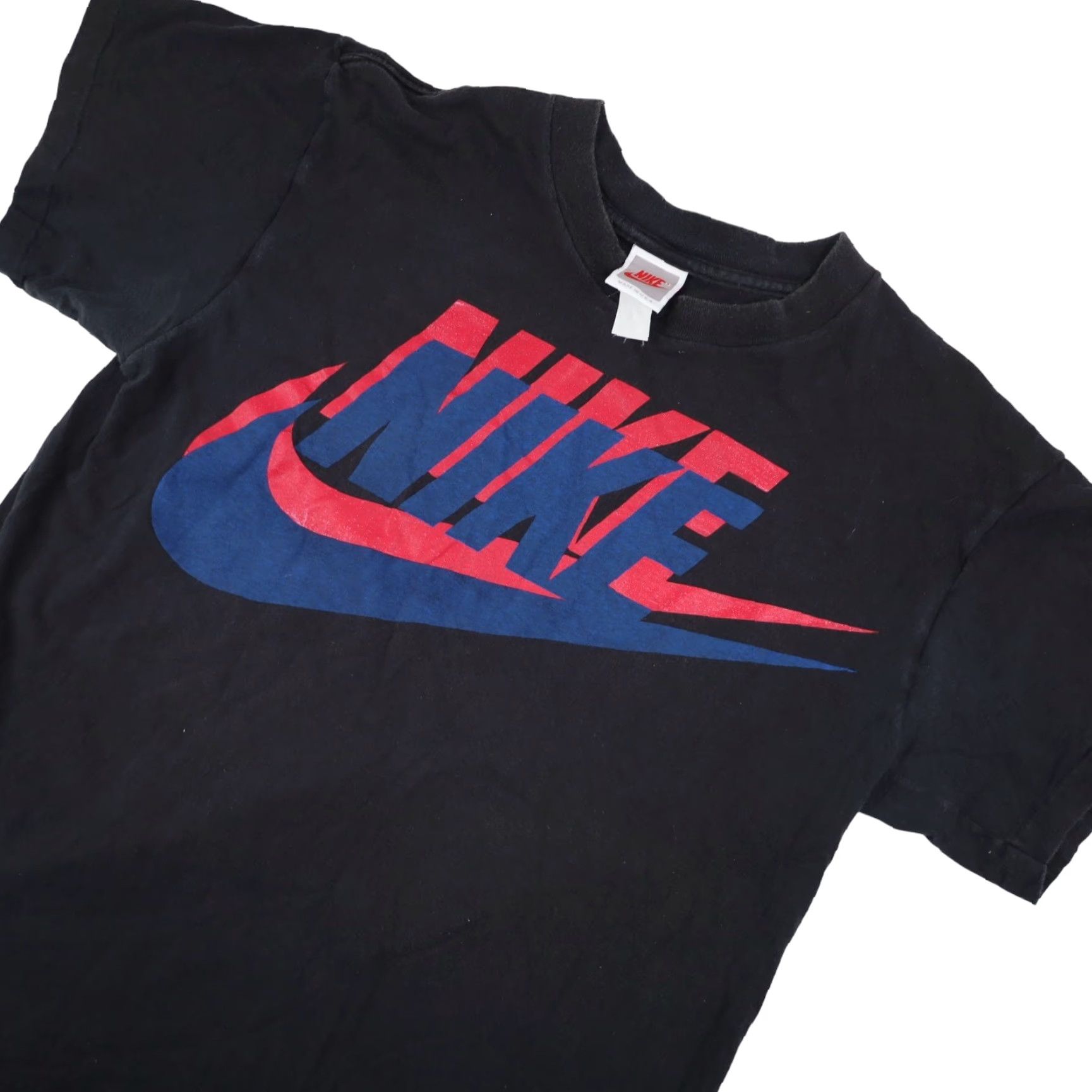 Nike VINTAGE Nike Mens Large Graphic Spellout T Shirt Black Size US L / EU 52-54 / 3 - 2 Thumbnail