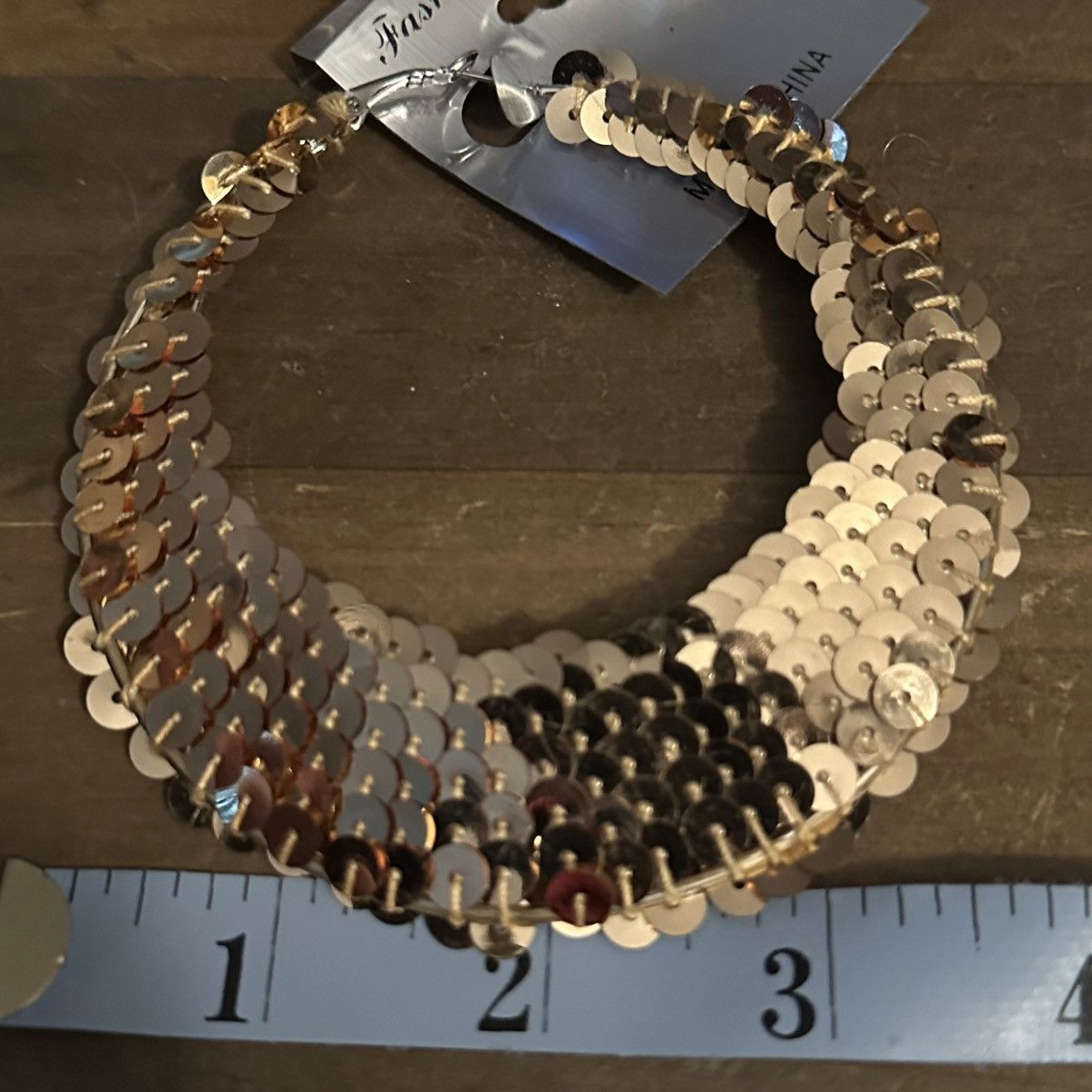 Other Jumbo gold sequined hoop earrings Size ONE SIZE - 6 Thumbnail
