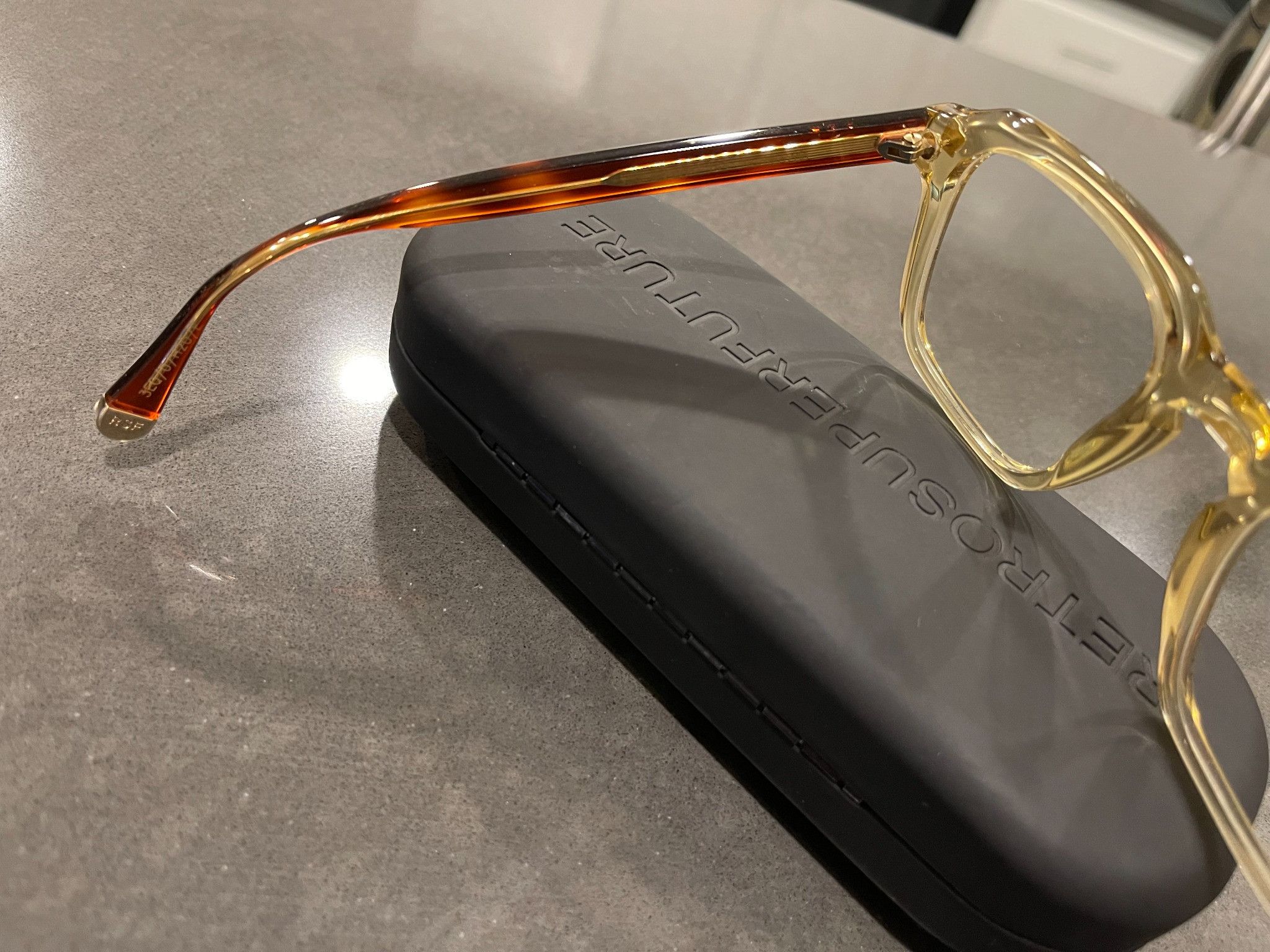 Retrosuperfuture Retrosuperfuture Yellow Tortoise Eyeglasses w/ Case Size ONE SIZE - 4 Thumbnail